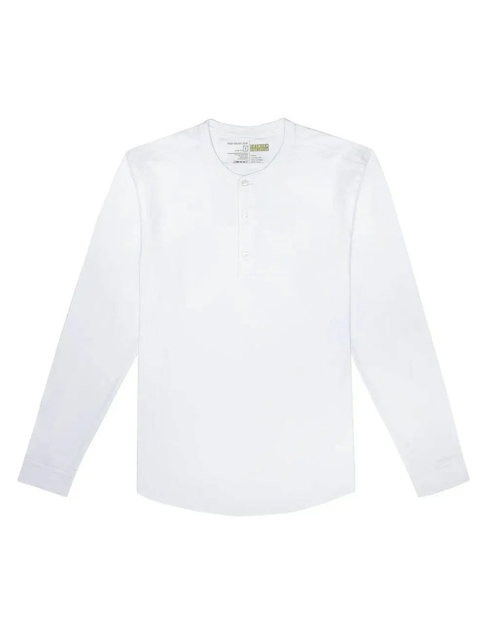 Pima Cotton Henley Long Sleeve Button Cuff T-shirt — The Shirt Bar