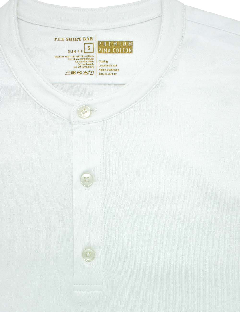 Pima Cotton Short Sleeve Henley T-shirt