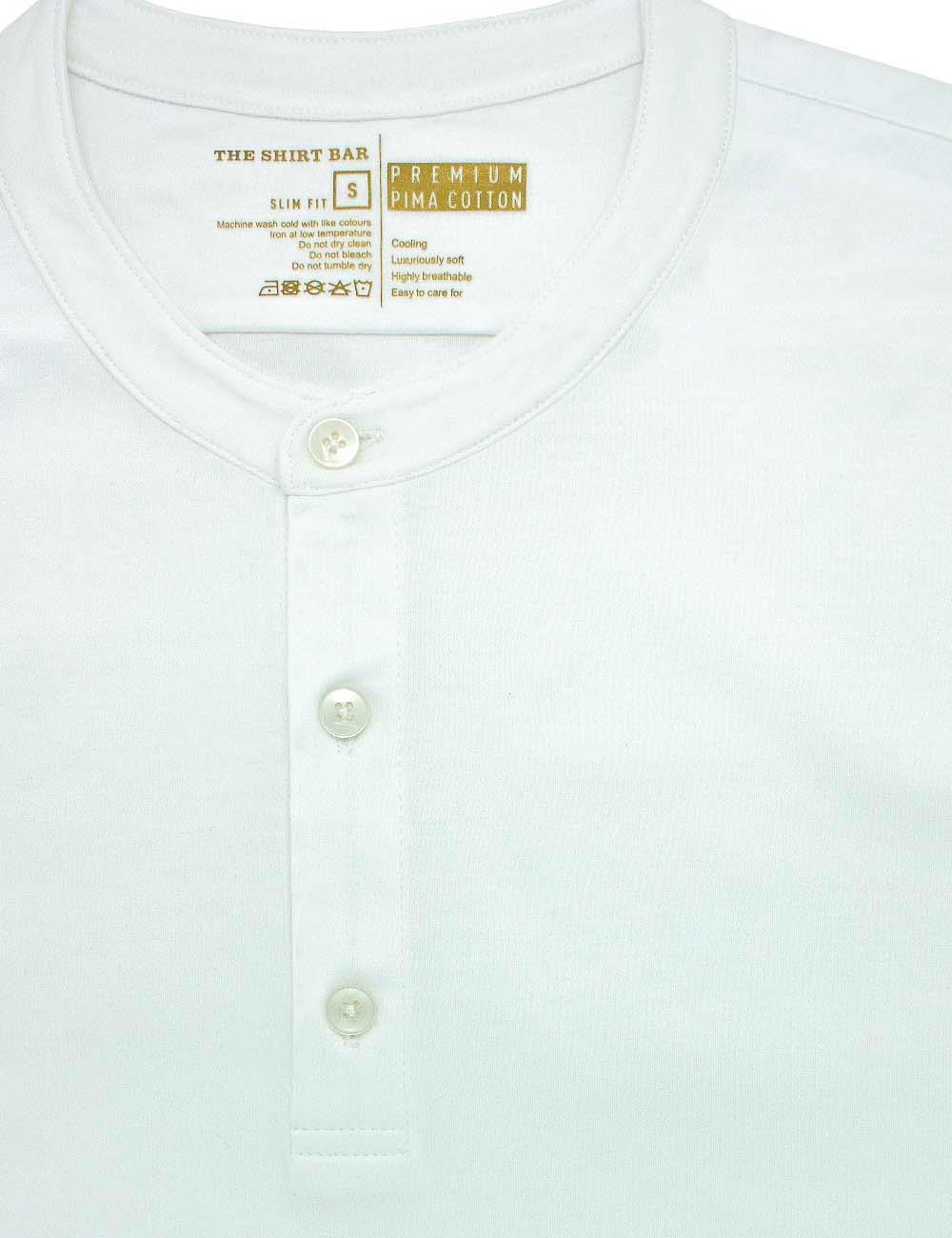 Pima Cotton Short Sleeve Henley T-shirt — The Shirt Bar