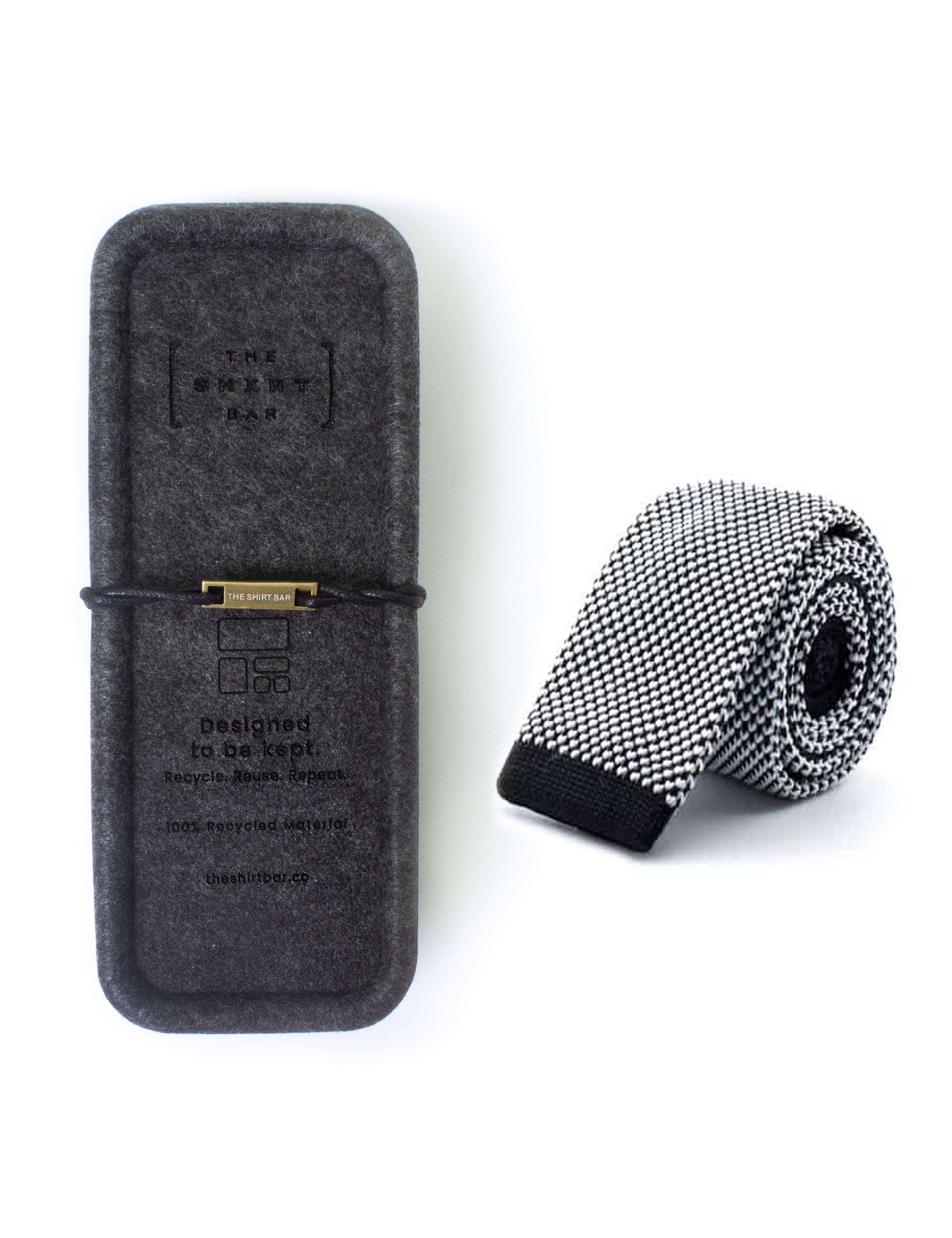 White Knitted Necktie