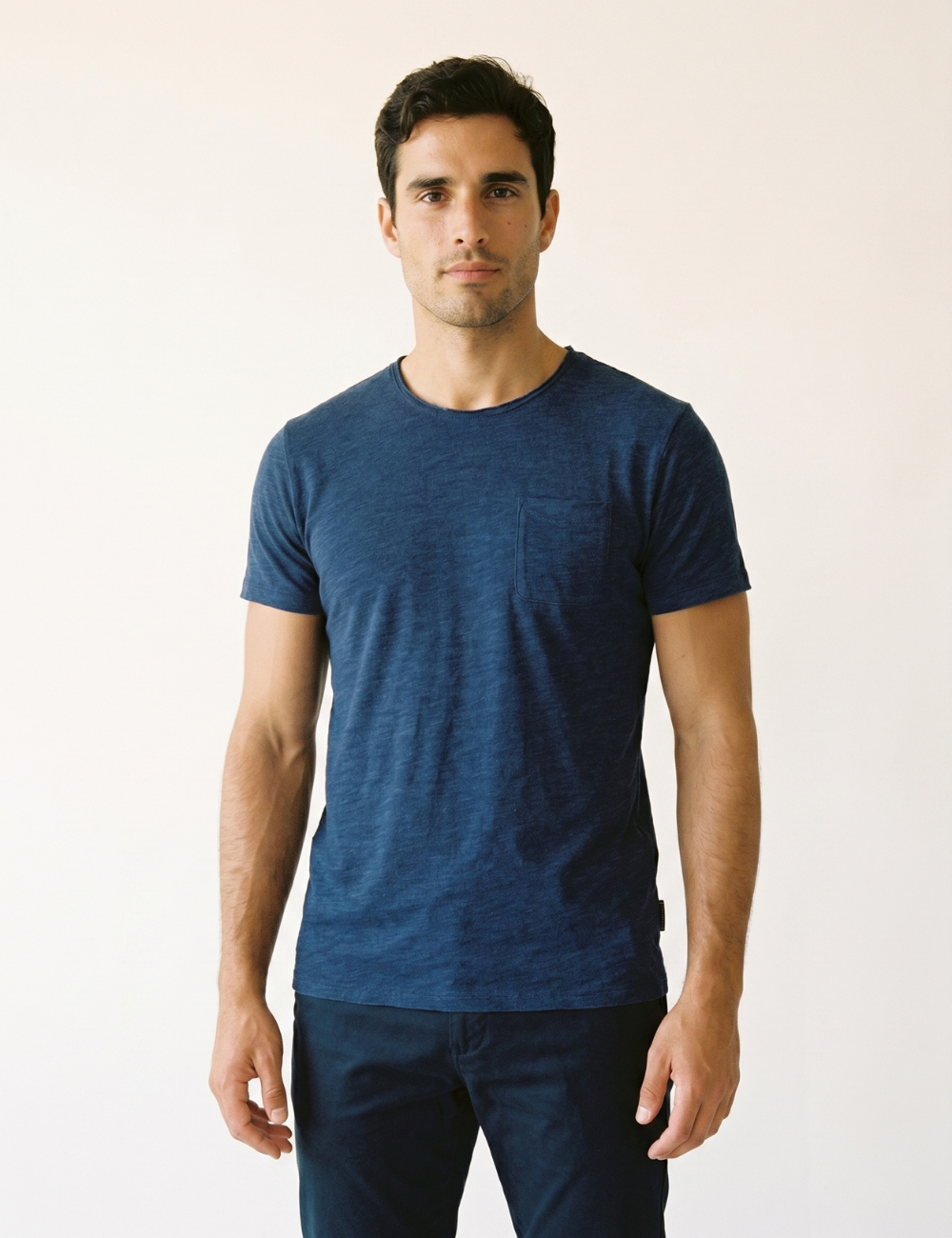 Denim Cotton Slub Tee