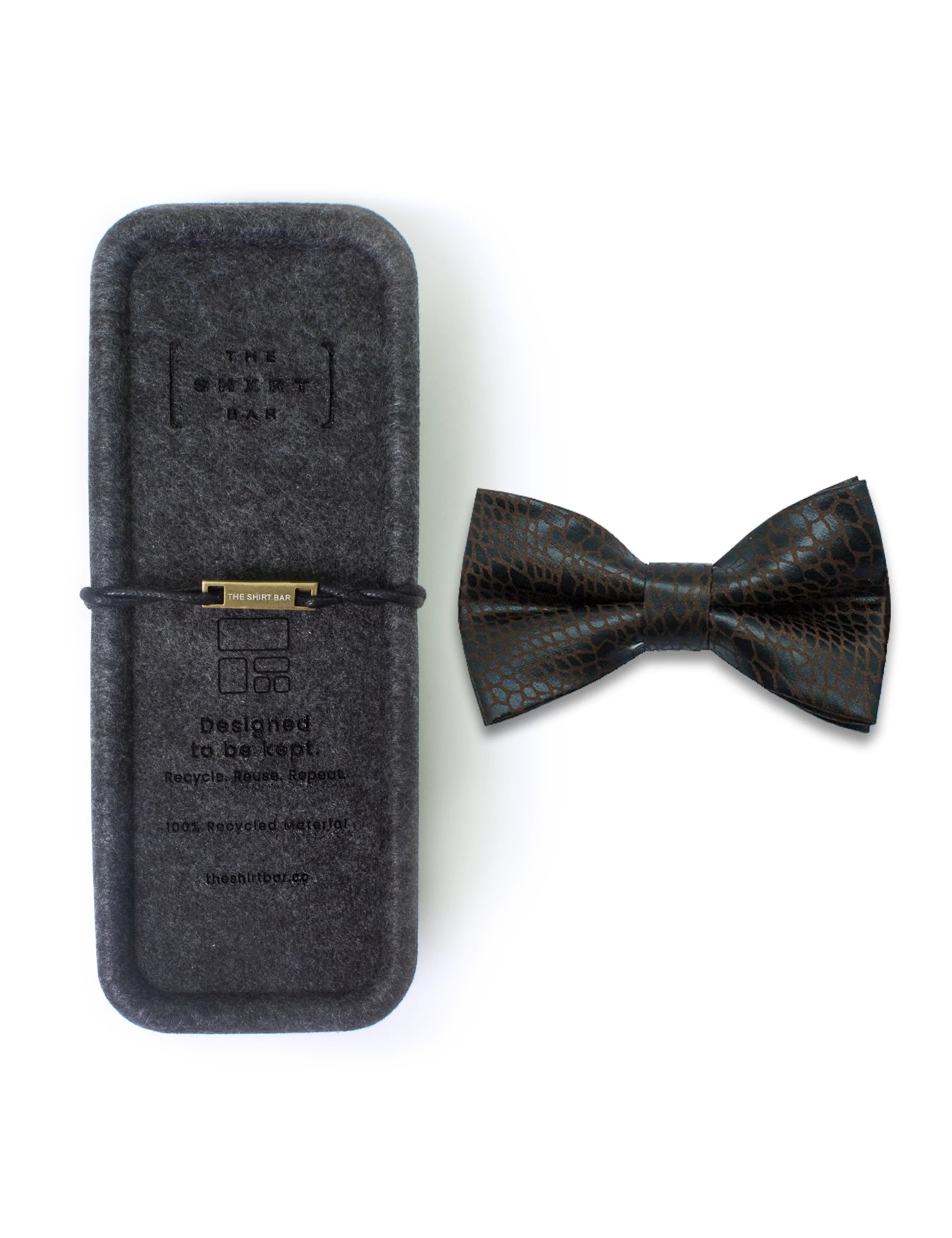 Brown Print Woven Bowtie — The Shirt Bar