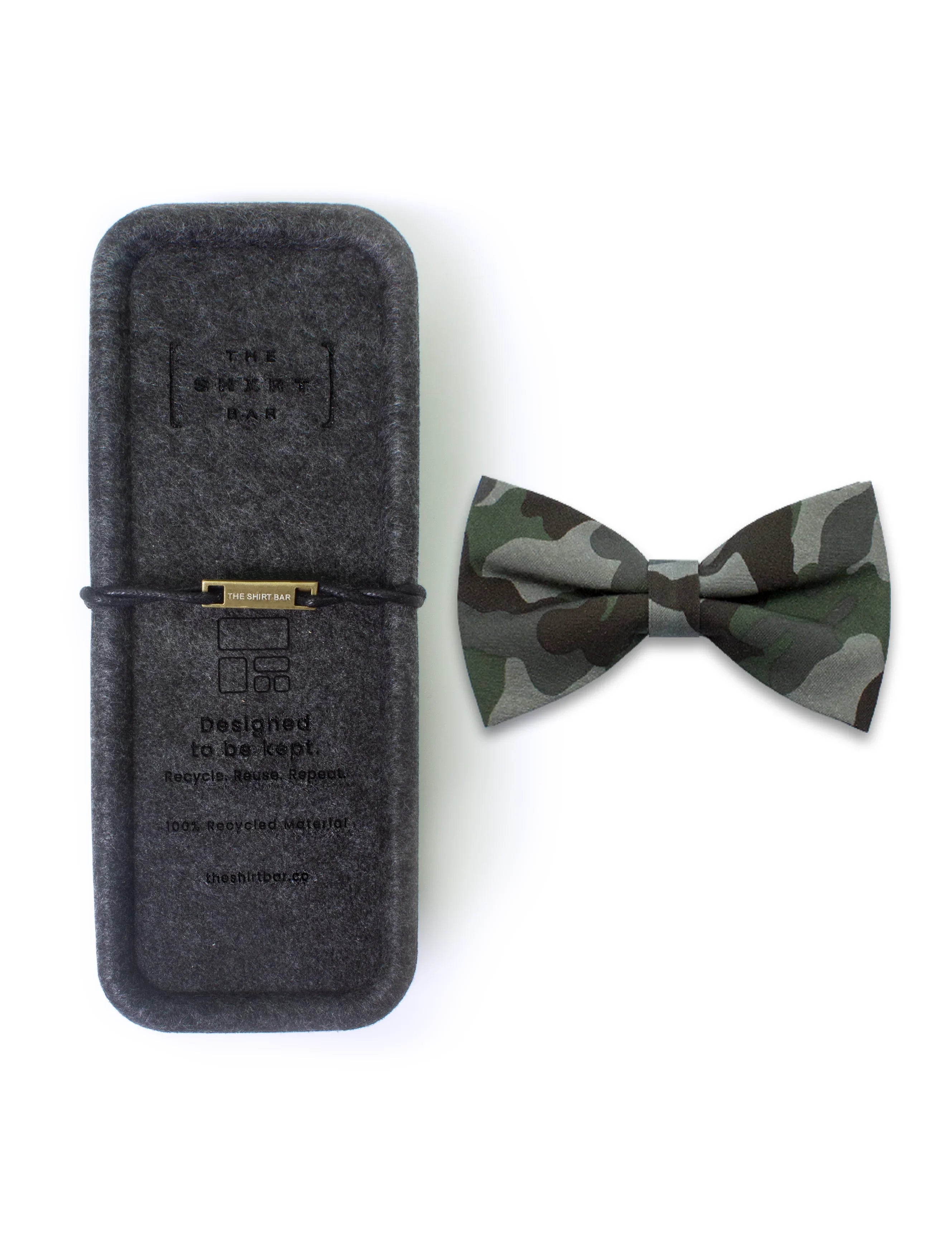 Green Camo Woven Bowtie — The Shirt Bar