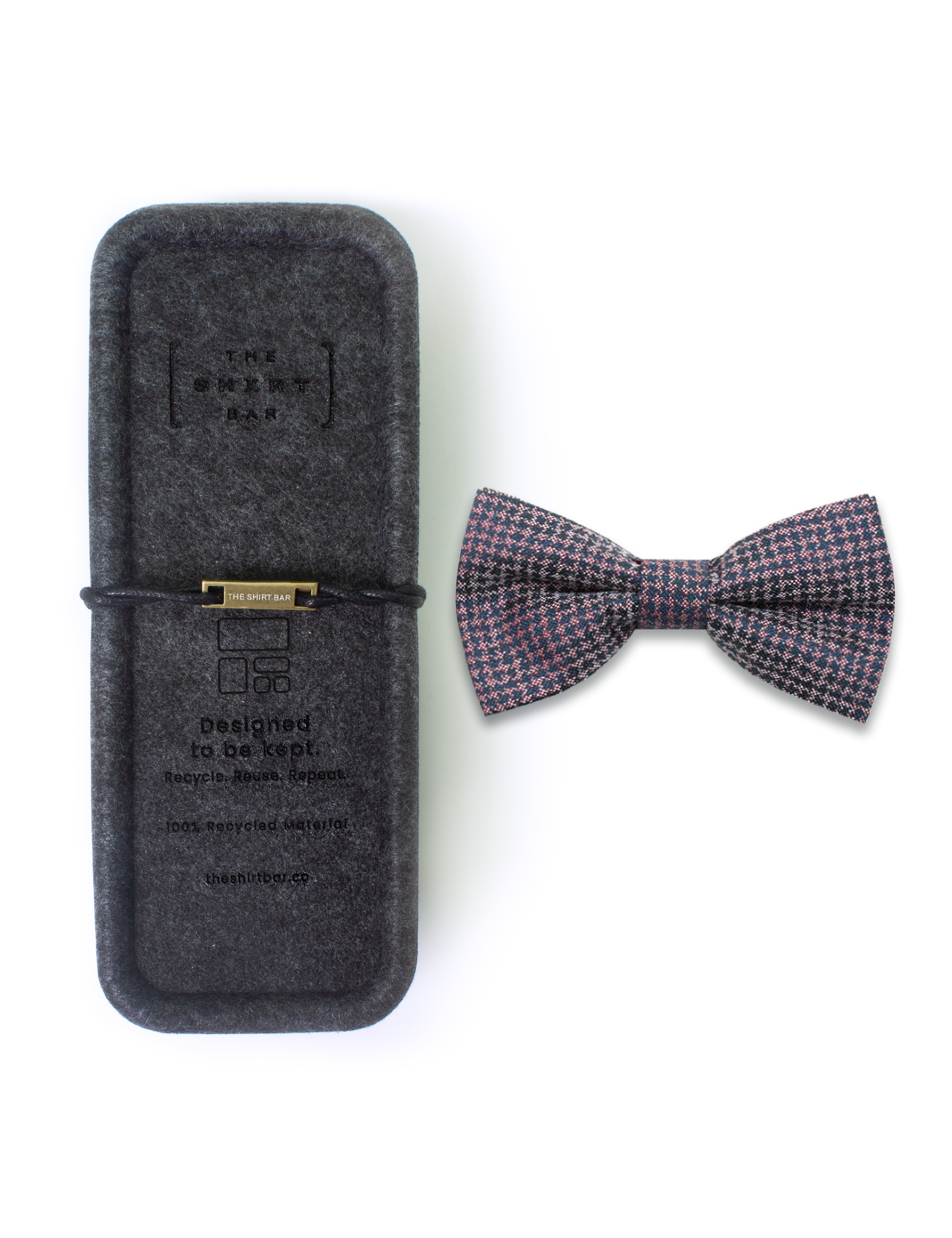 Pink Dobby Woven Bowtie