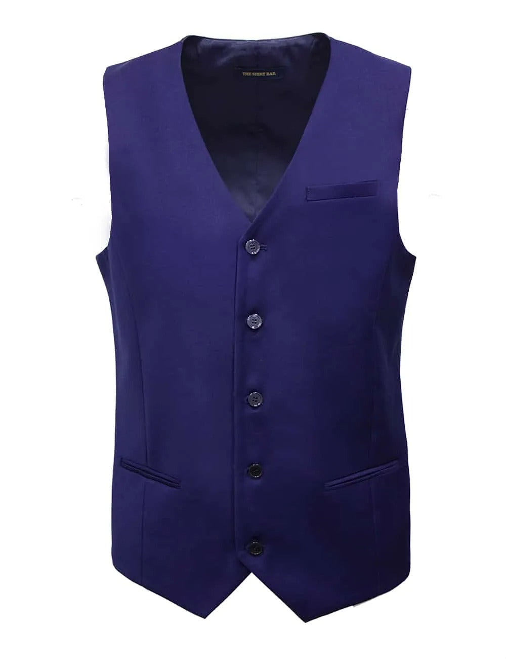 Twill Slim Fit Single Breasted Vest