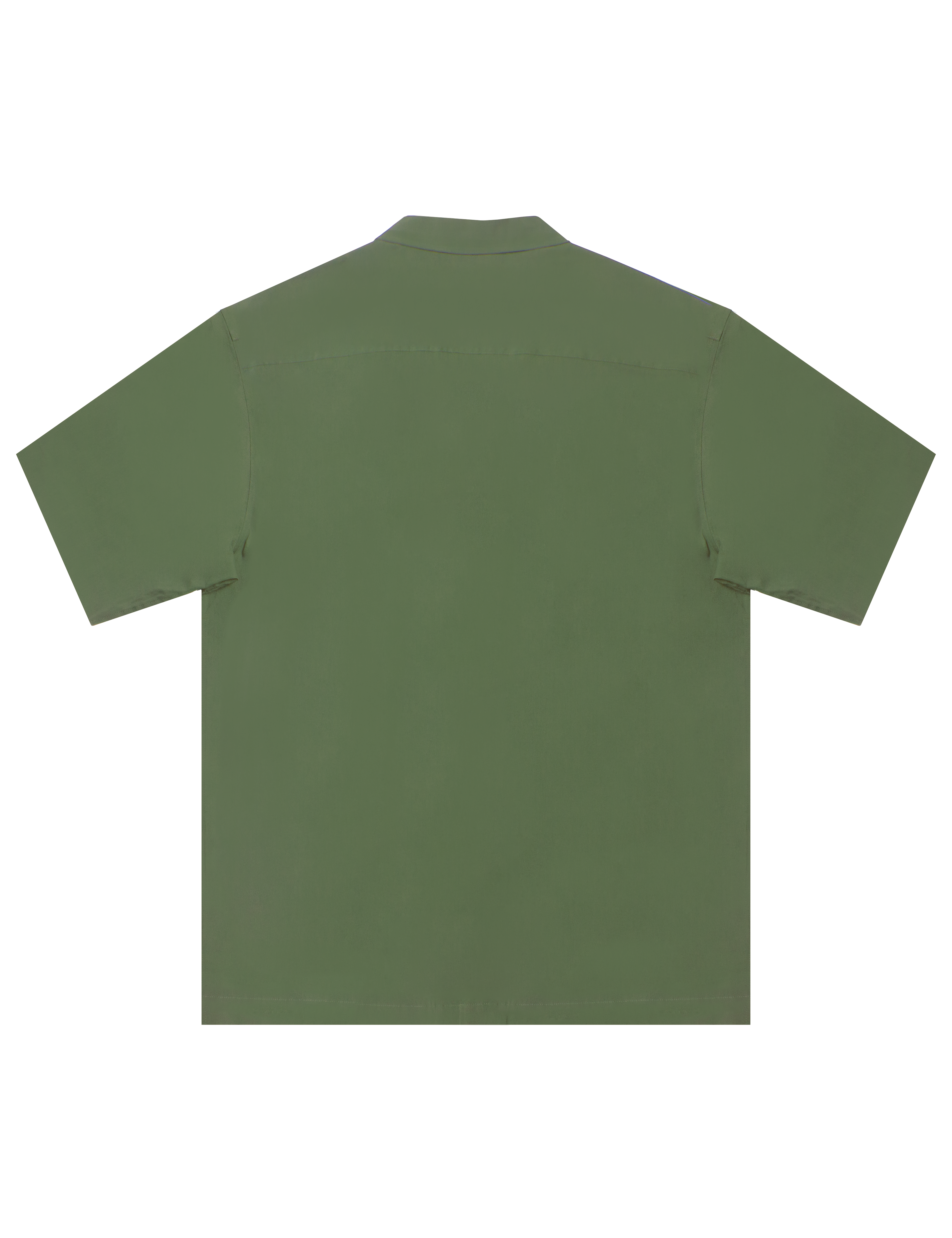 Solid Relaxed Fit Camp Collar Shirt