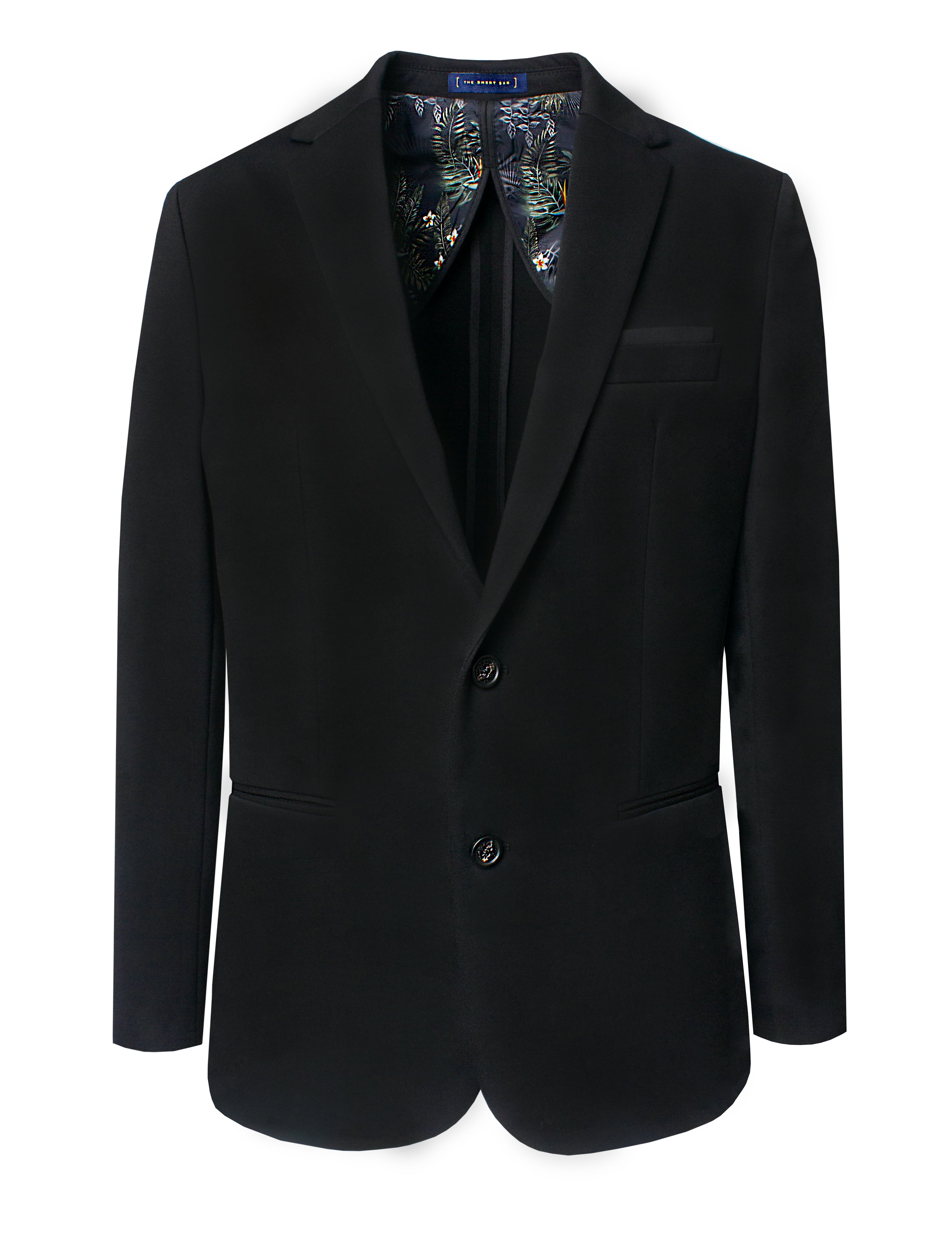 Black Knitted Tailored Fit Blazer