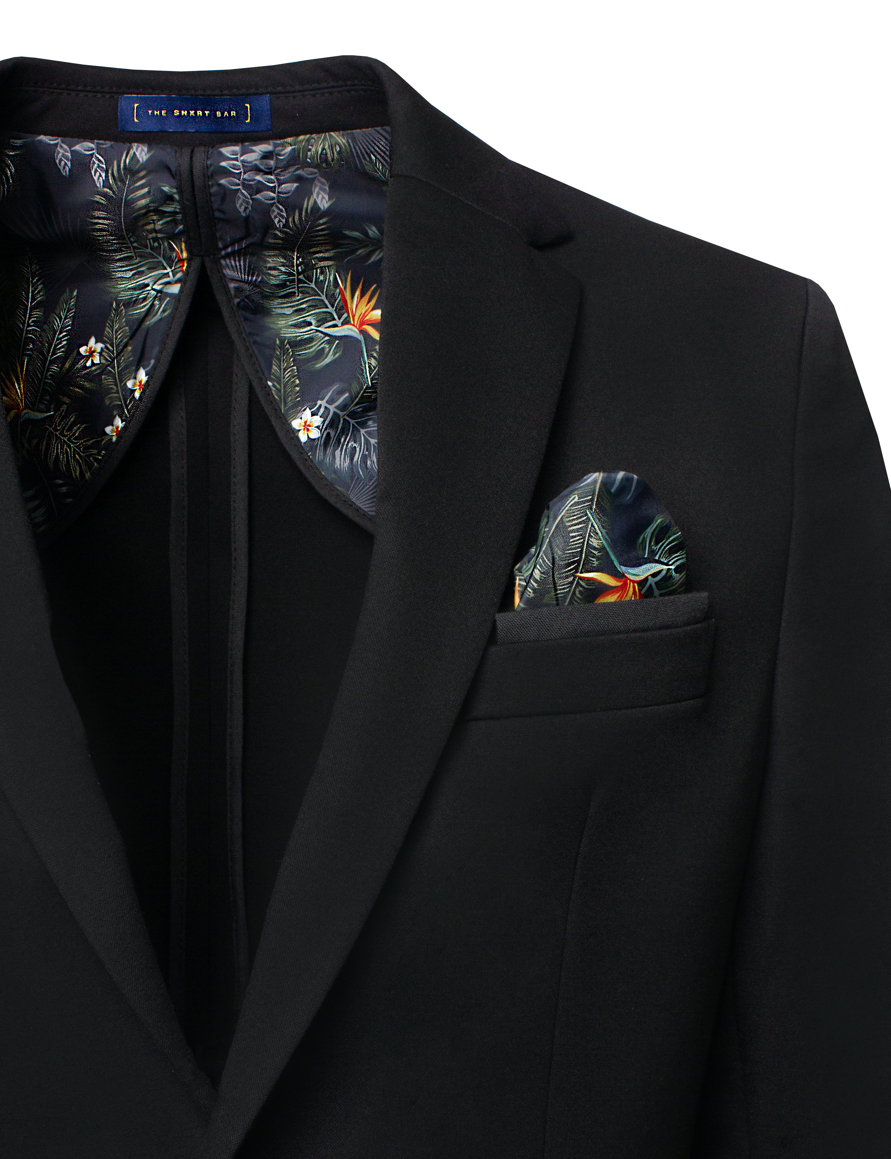 Black Knitted Tailored Fit Blazer