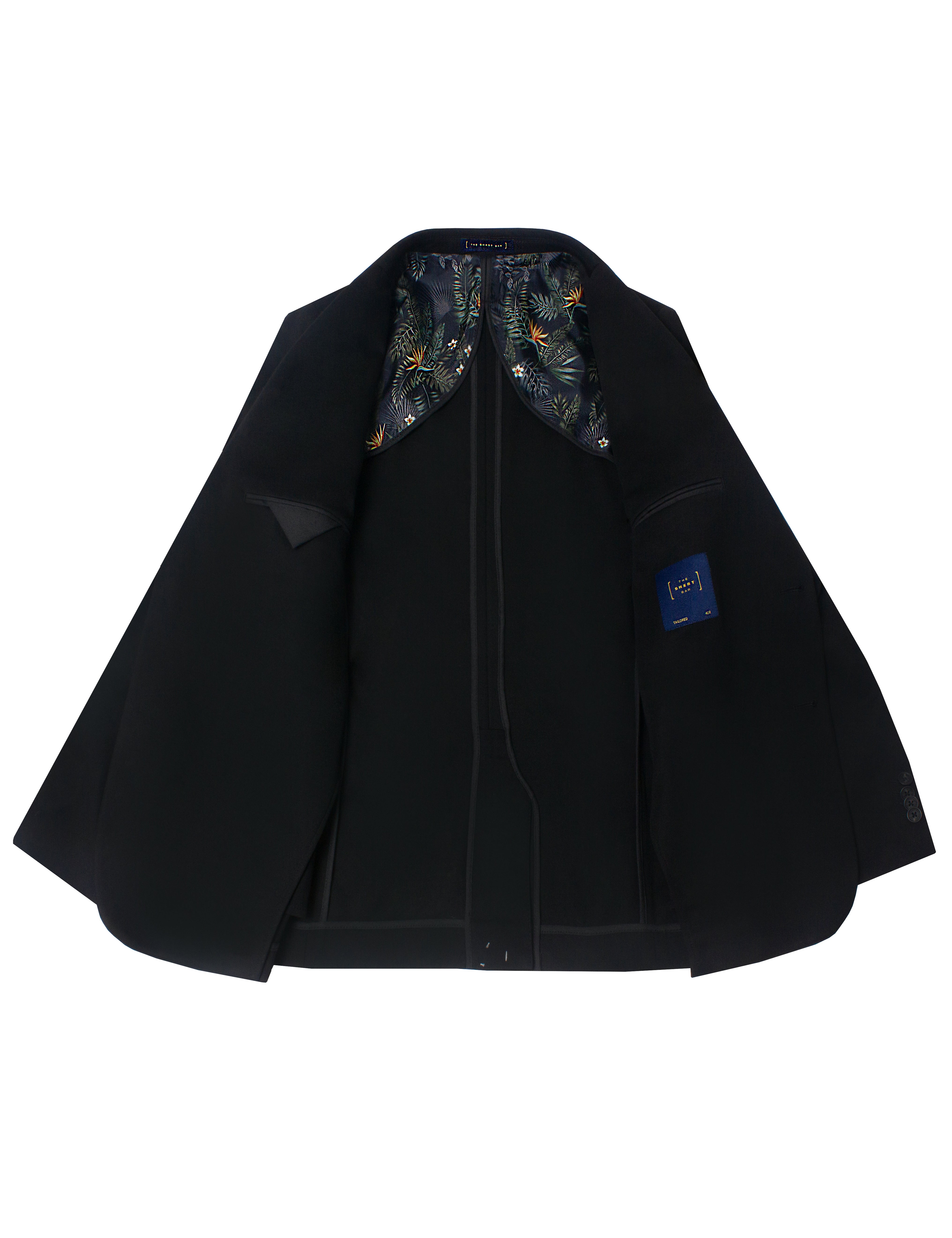 Black Knitted Tailored Fit Blazer