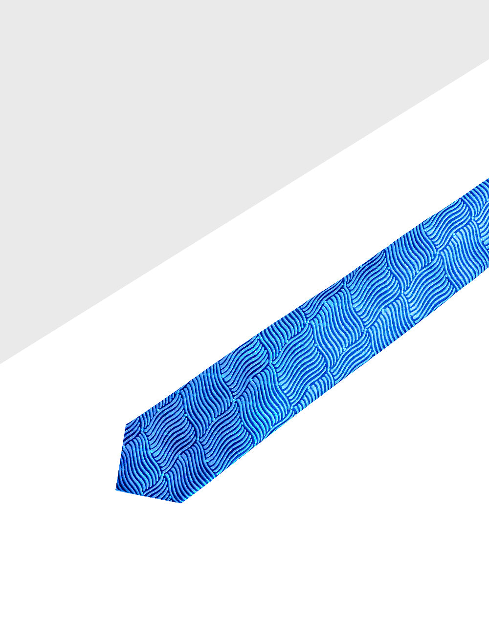 Blue Waves Woven Necktie