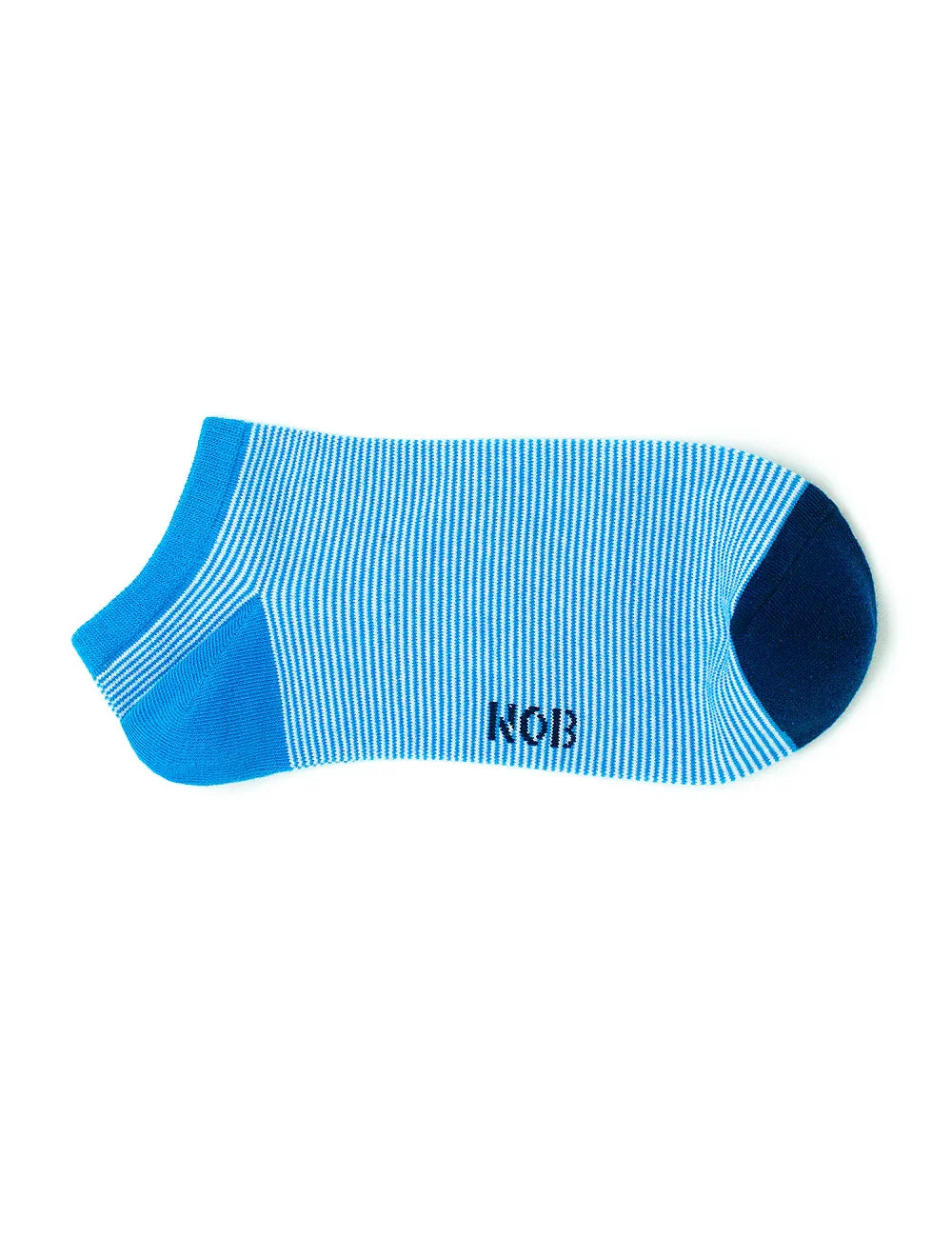 Blue & White Micro Stripes Ankle Antimicrobial Socks