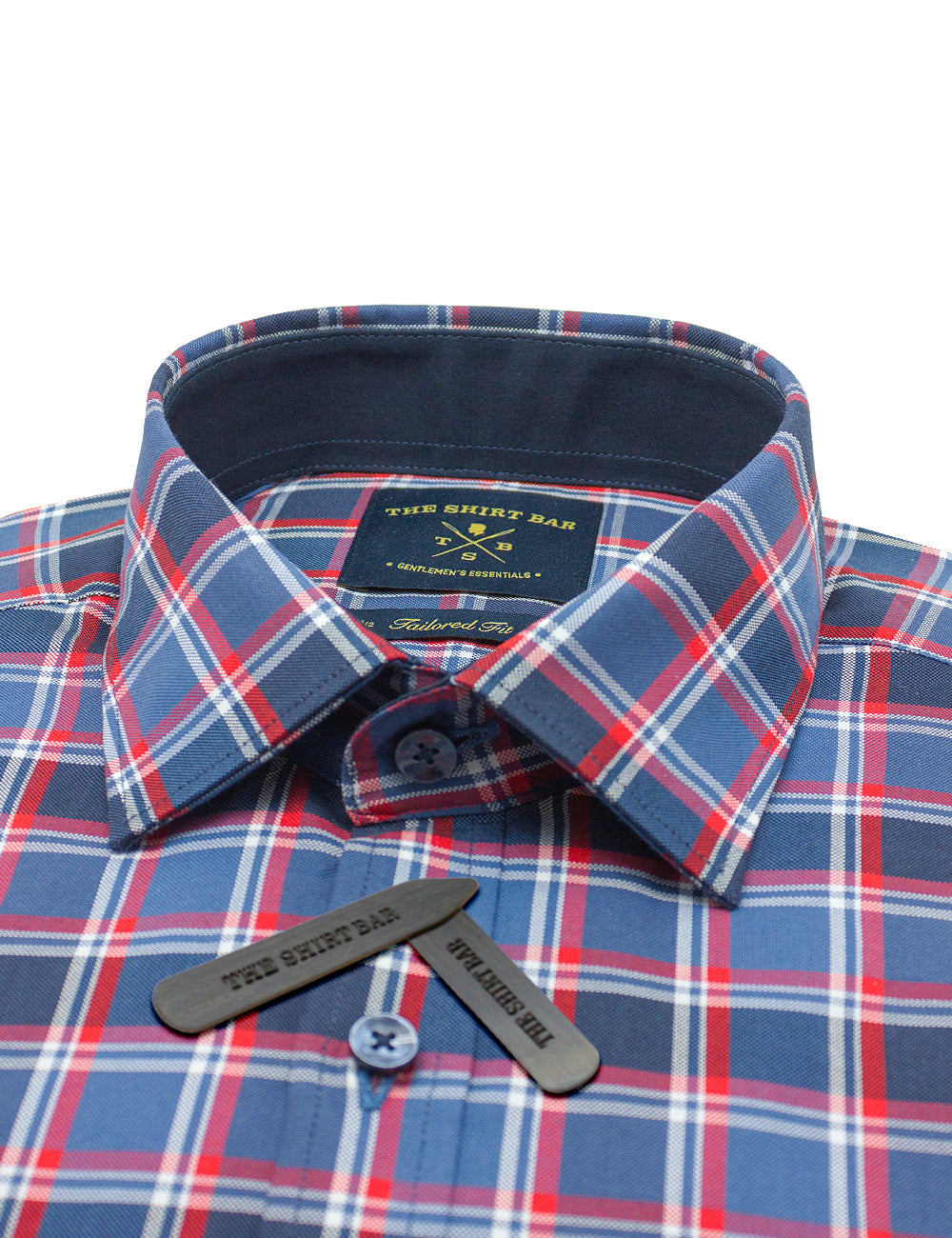Blue and Red Checks Slim Fit Long Sleeve Shirt