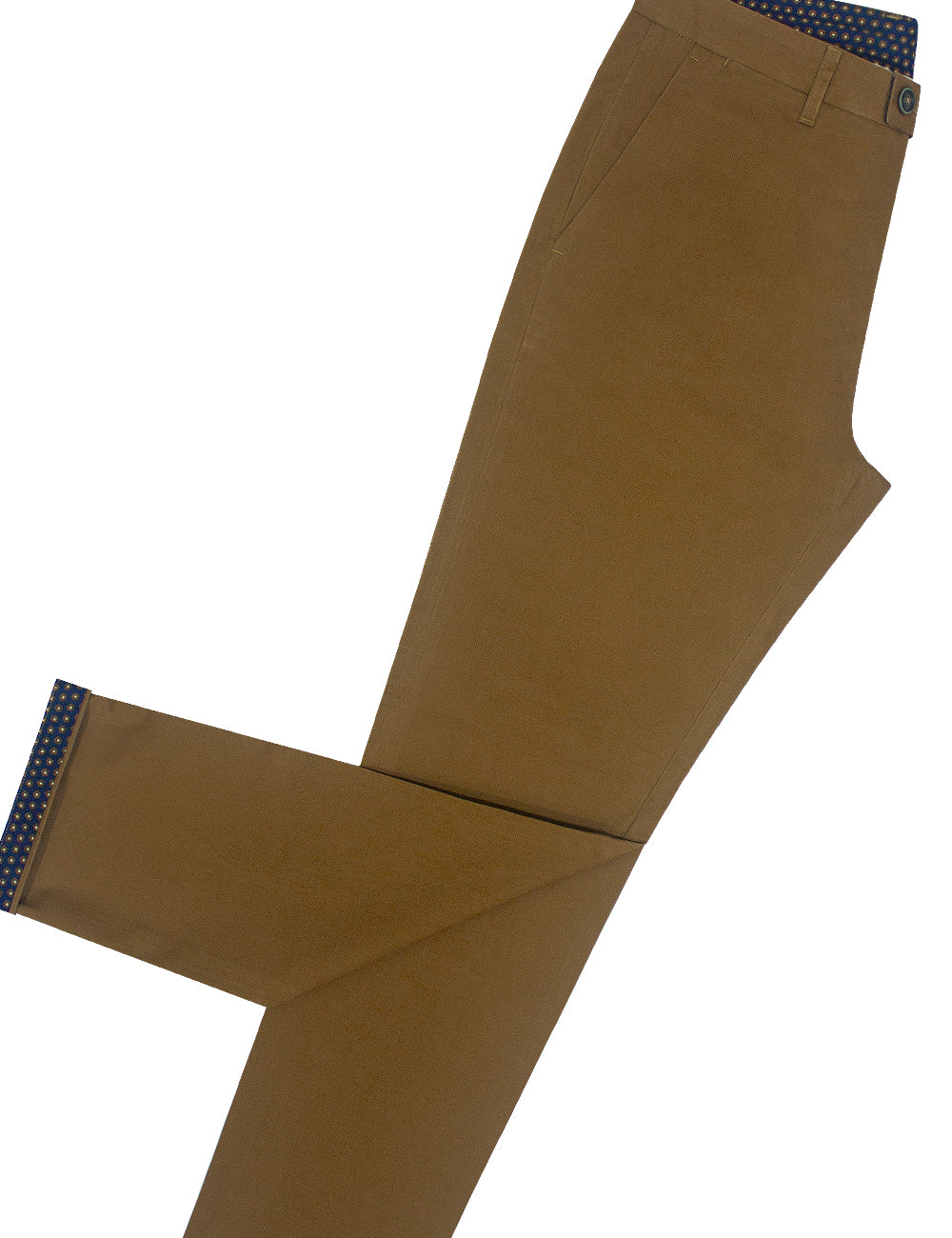 Bronze Brown Cotton Stretch Slim Fit Casual Pants