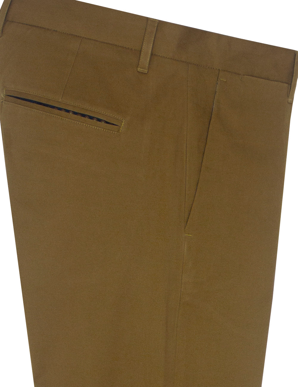 Bronze Brown Cotton Stretch Slim Fit Casual Pants