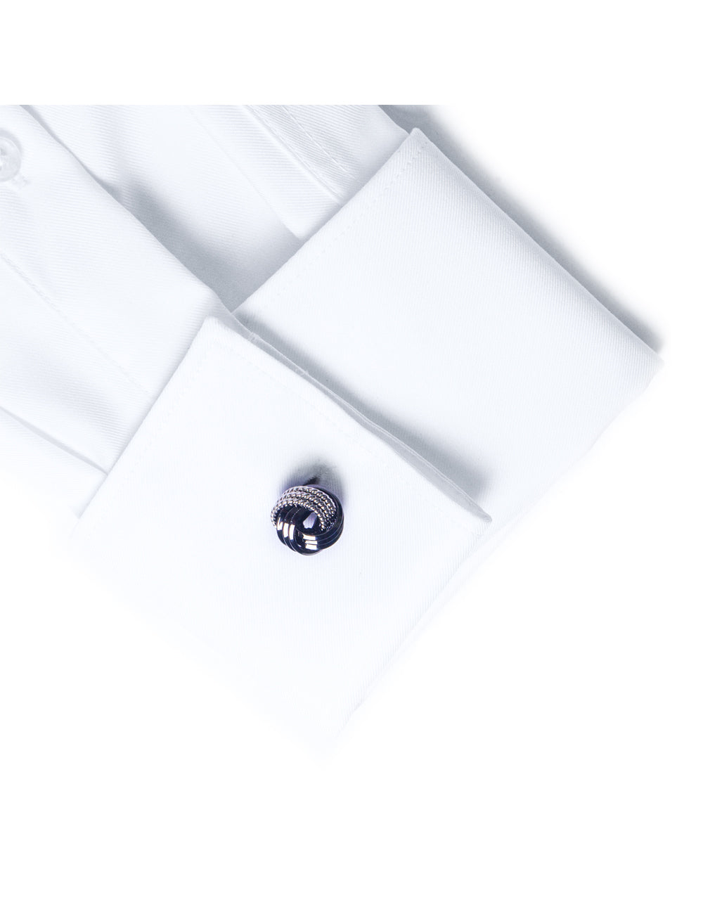 Classic Silver and Grey 3 Stripes Knot Cufflink