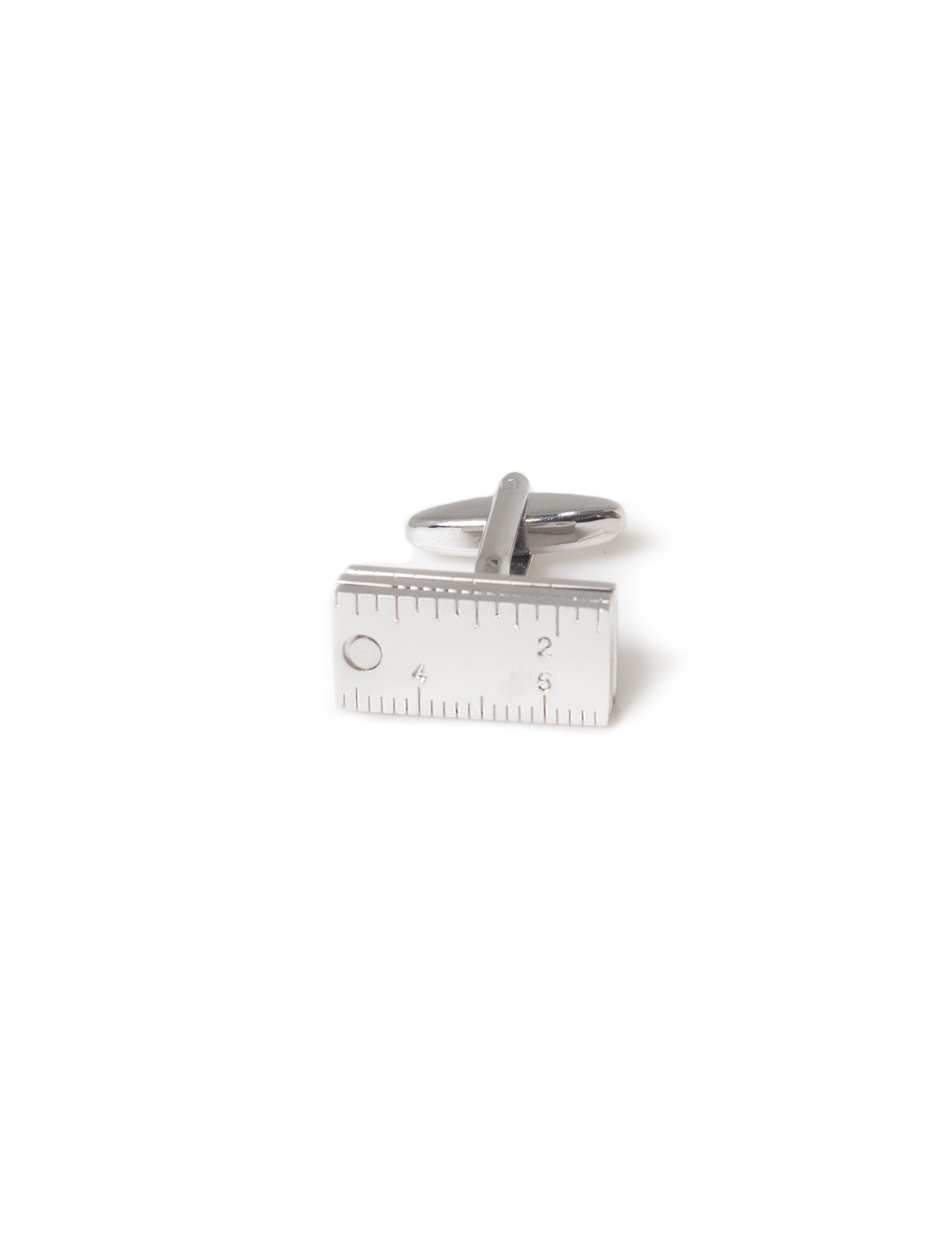 Silver Foldable Ruler Cufflink