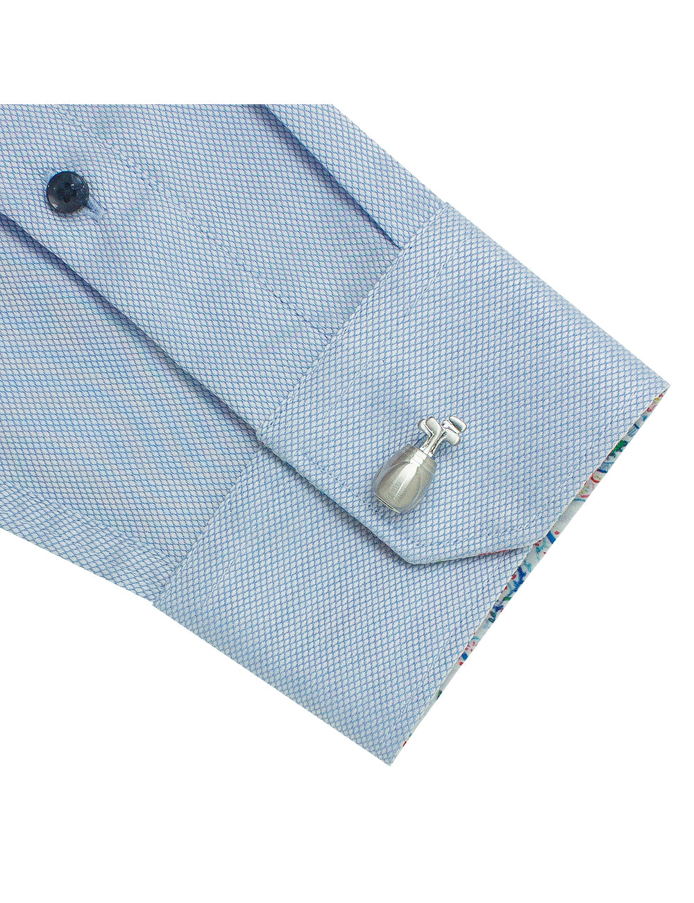 Brushed Silver Golf Bag Cufflink