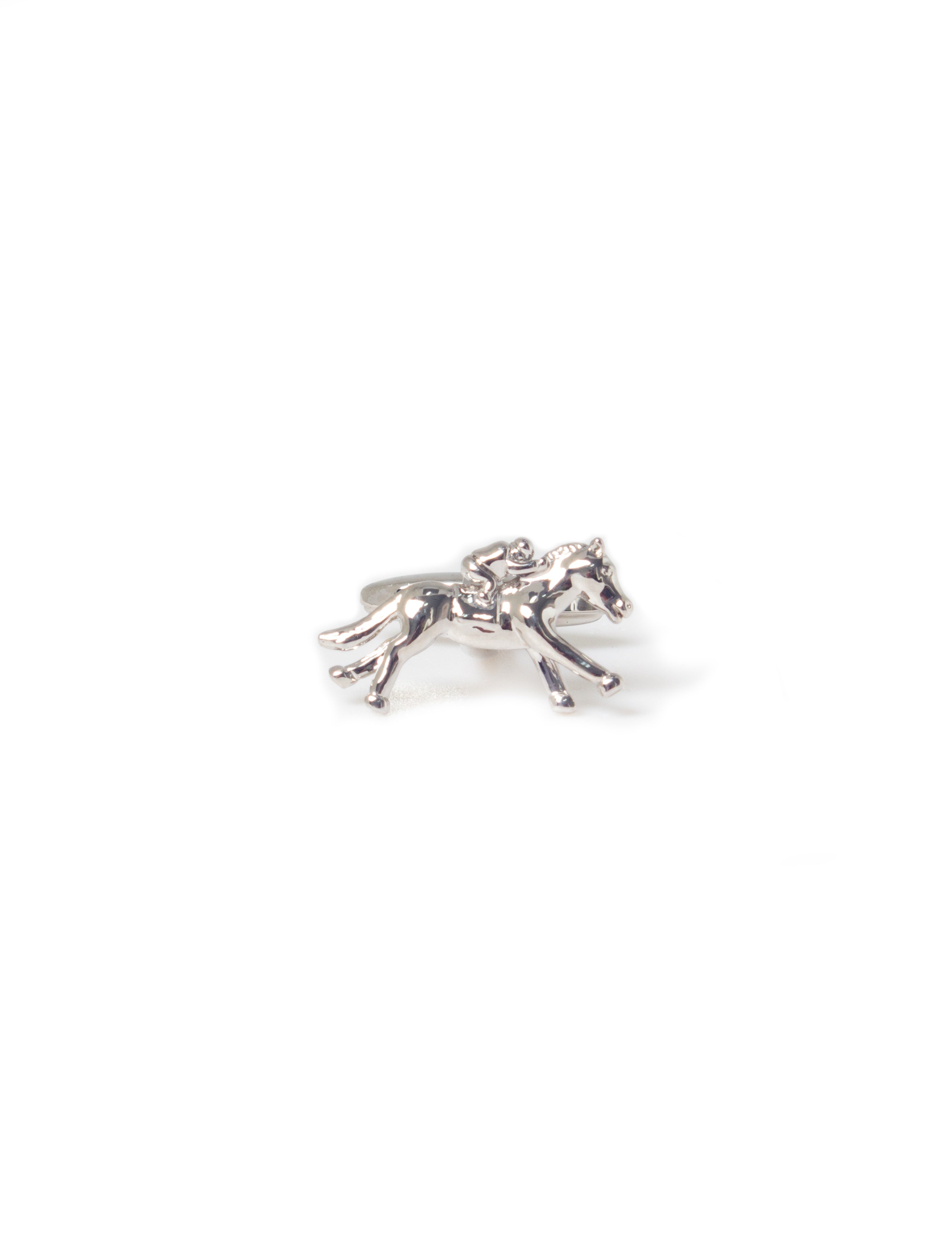 Silver Equestrian Horse Back Riding Cufflink