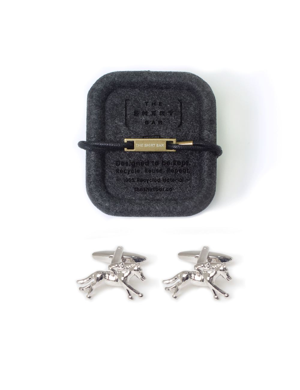 Silver Equestrian Horse Back Riding Cufflink