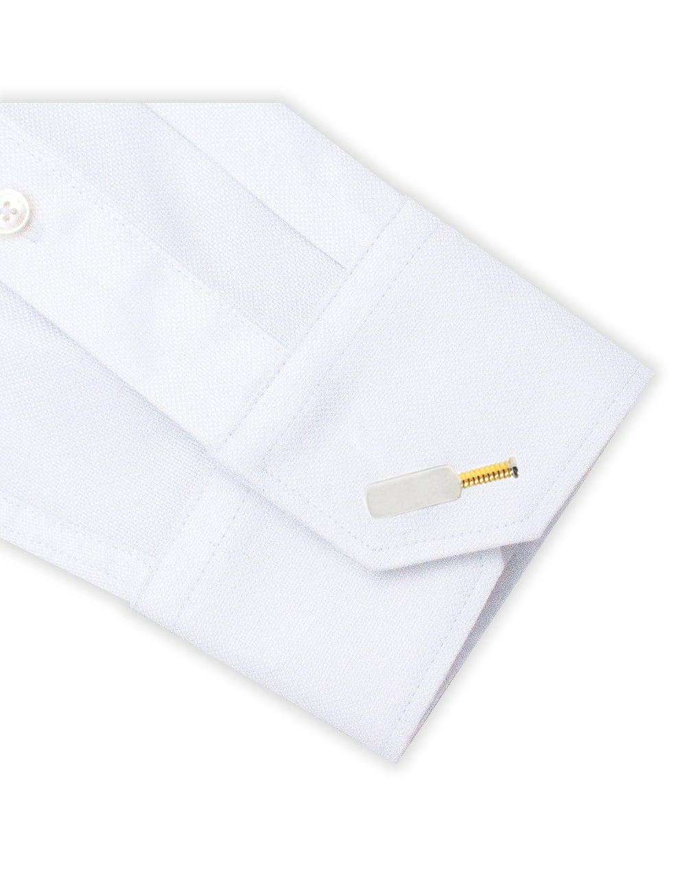 Brushed Silver Cricket Ball and Bat Cufflink