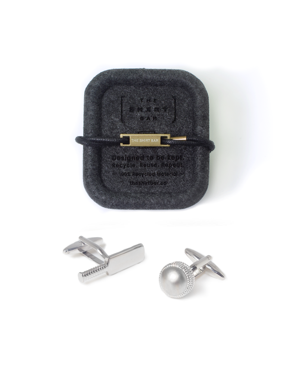 Silver Cricket Ball and Silver Bat Cufflink