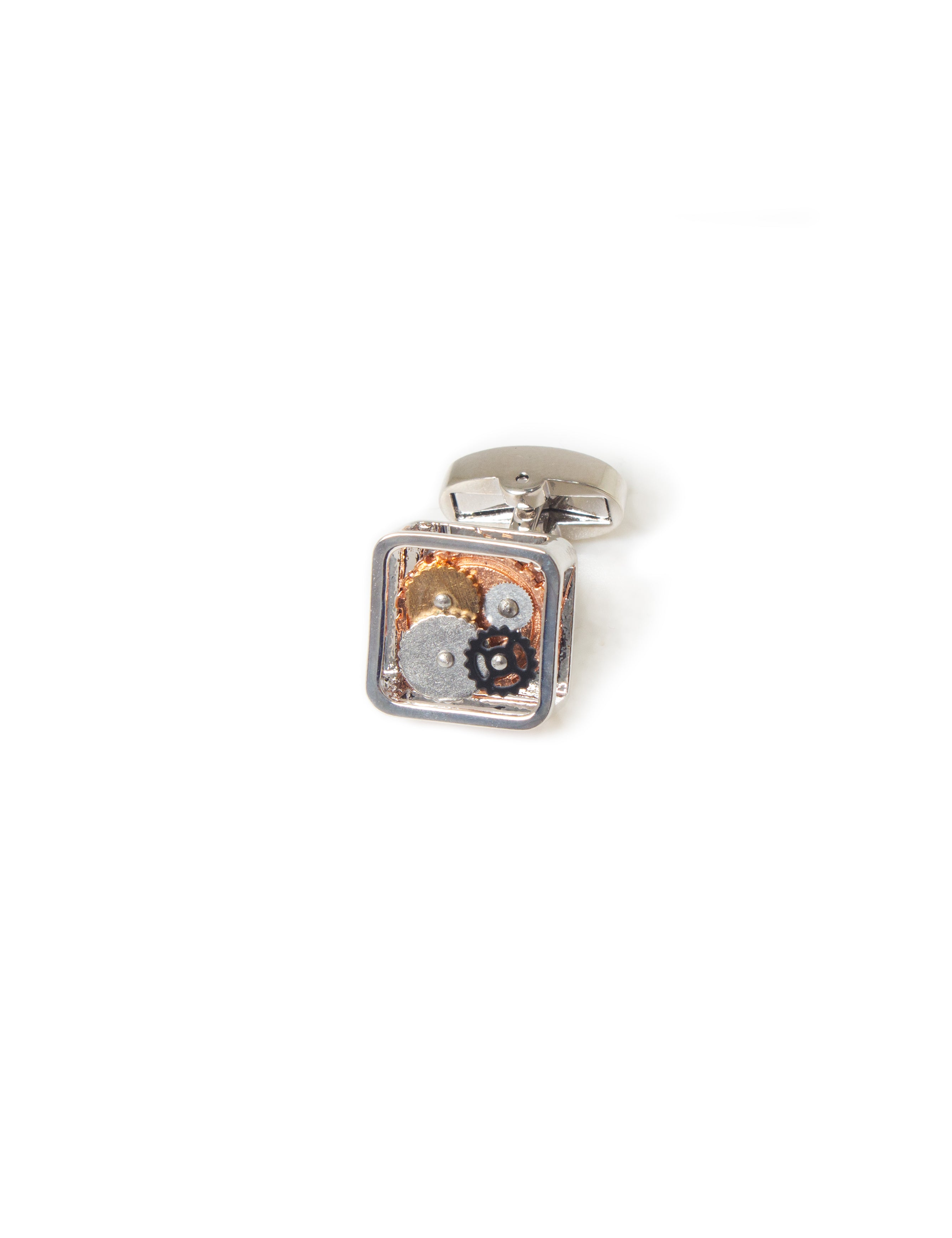 Silver Time Machine Cufflink
