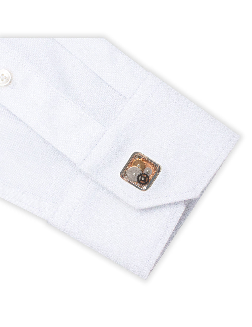 Silver Time Machine Cufflink
