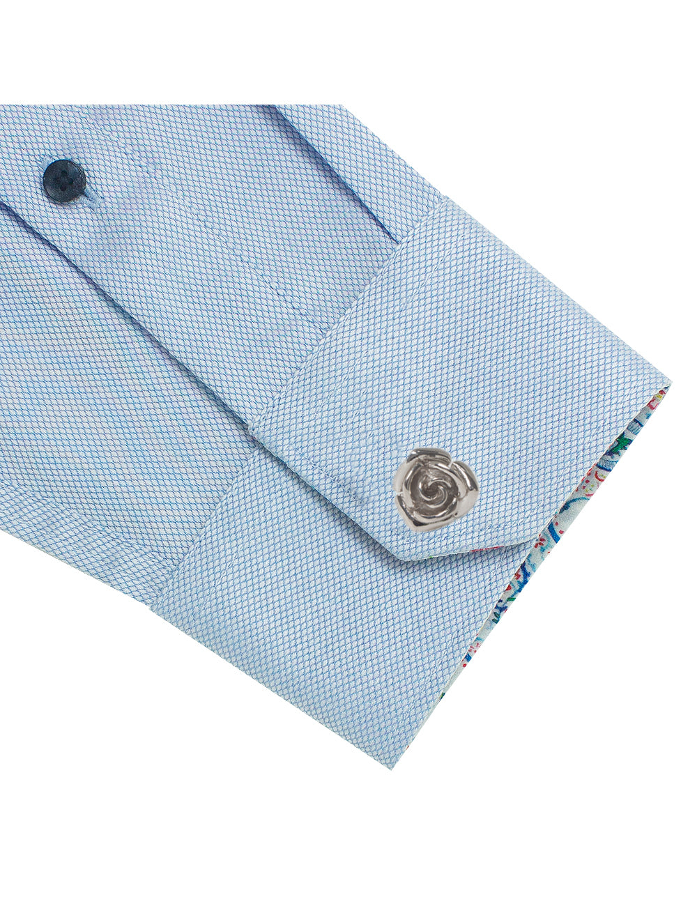 Silver Rose Cufflink