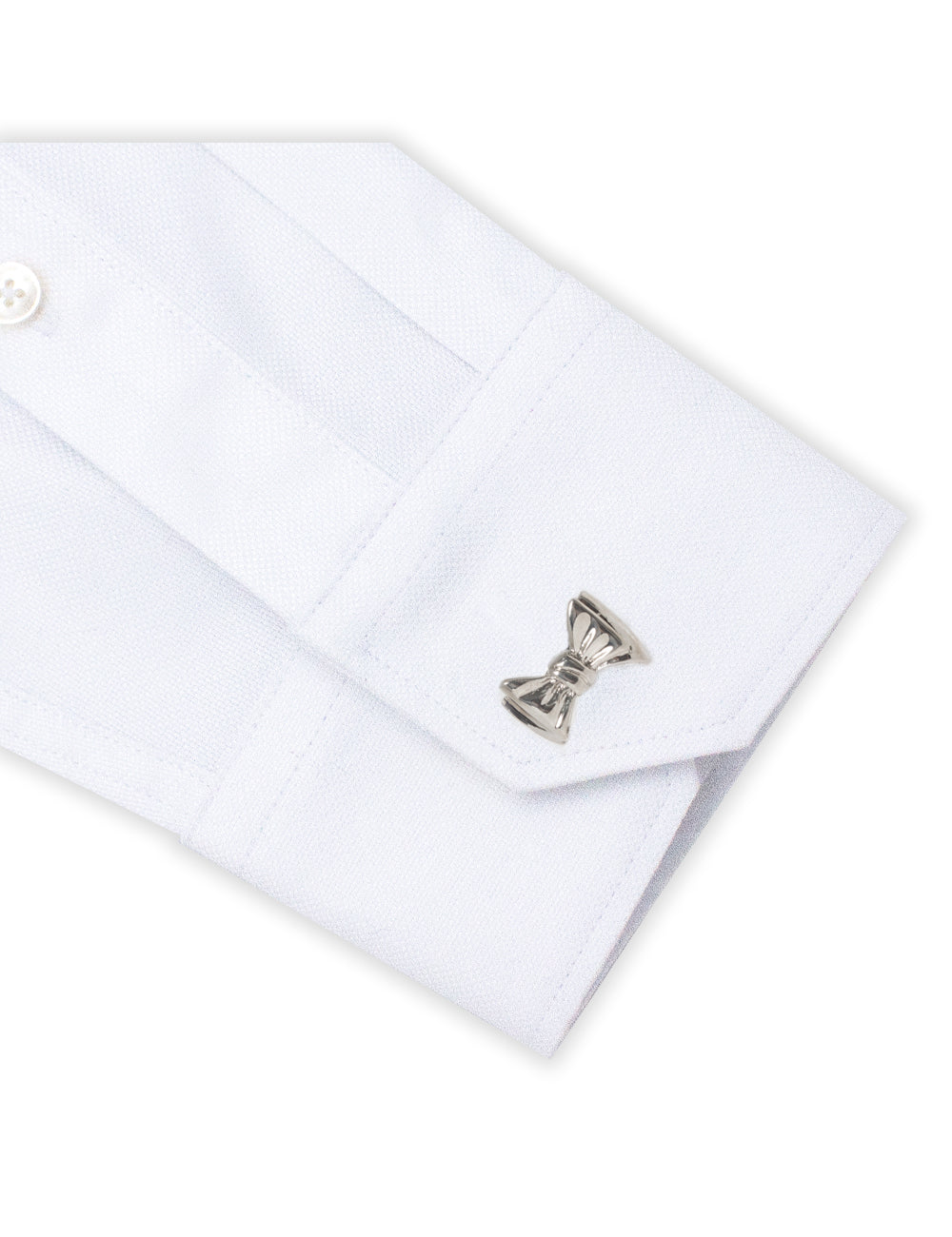 Silver Bow TIe Cufflink