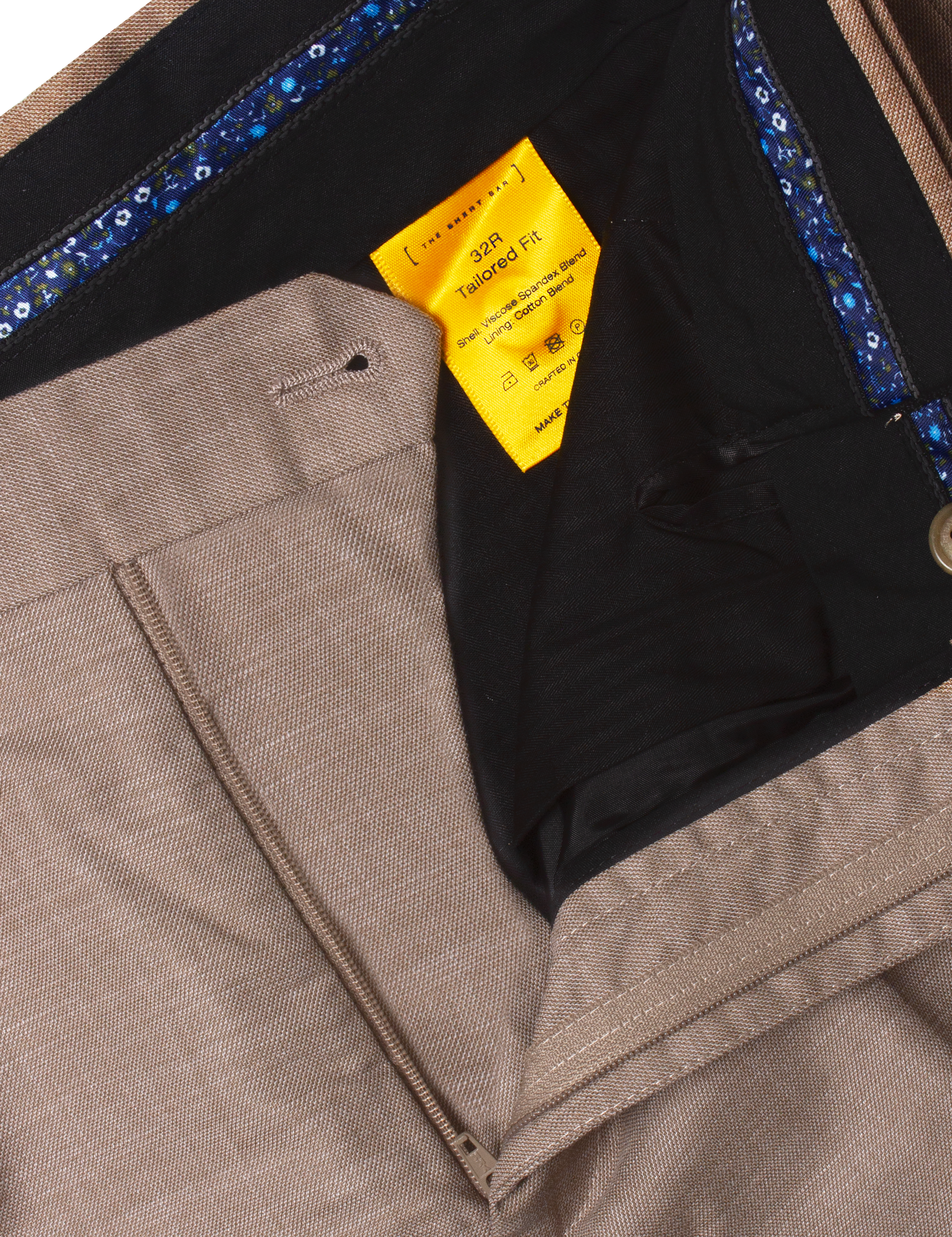Brown Jetsetter Flexi Waist Tailored Fit Dress Pants