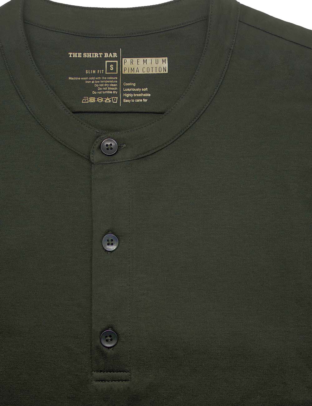 Pima Cotton Short Sleeve Henley T-shirt