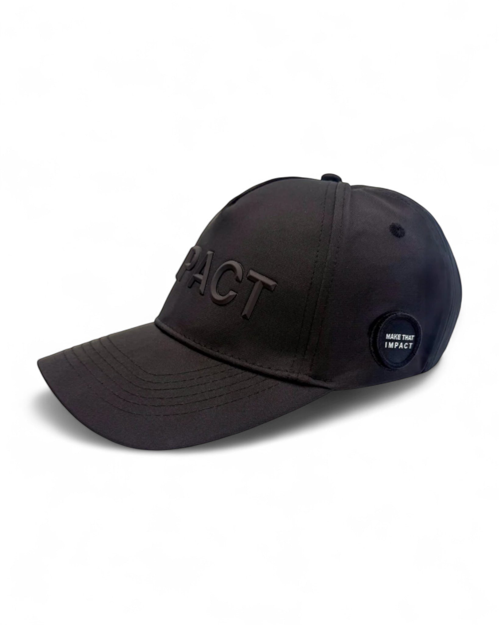 Black Personalised Velcro Patch Impact Cap