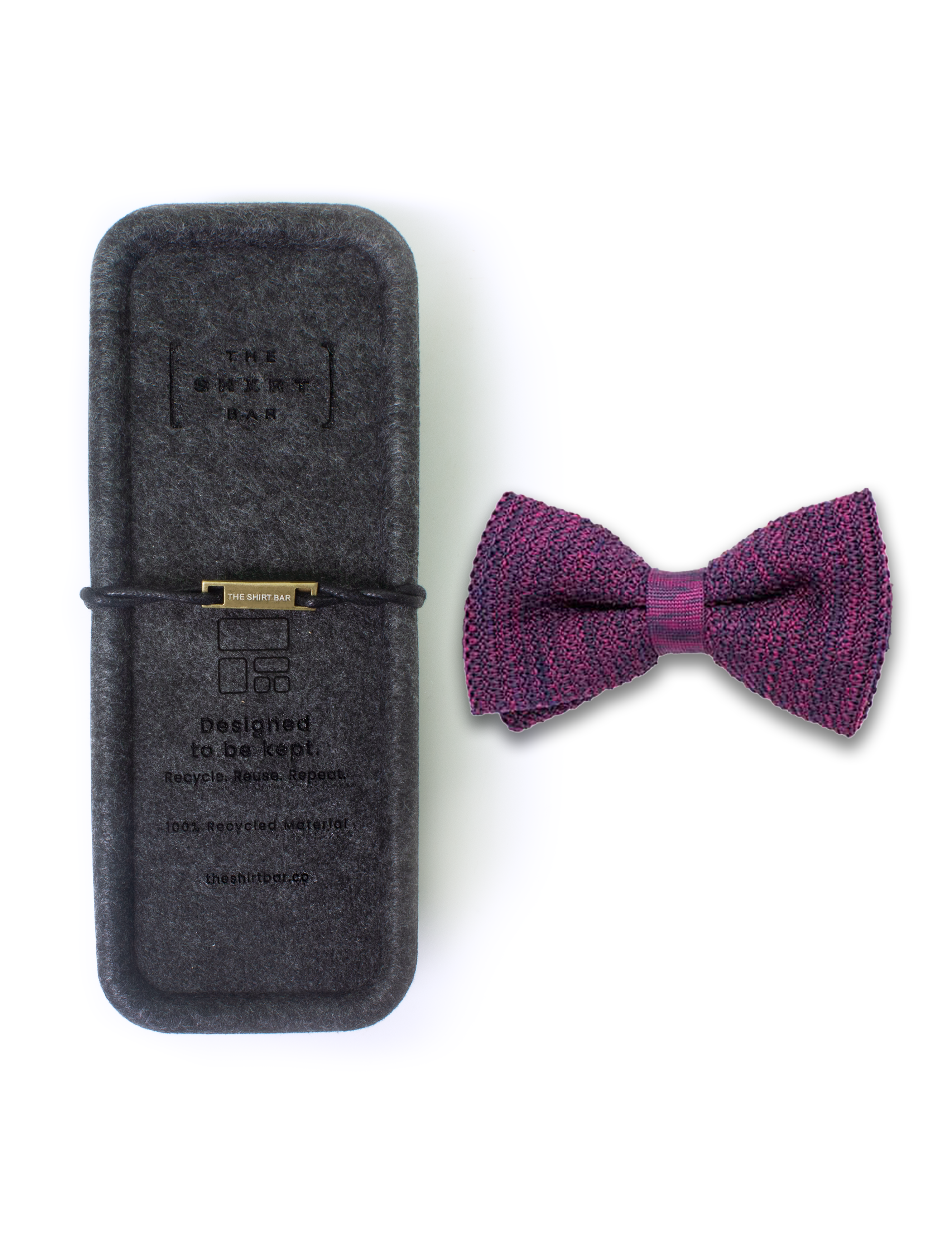 Maroon Mix Knitted Bowtie — The Shirt Bar