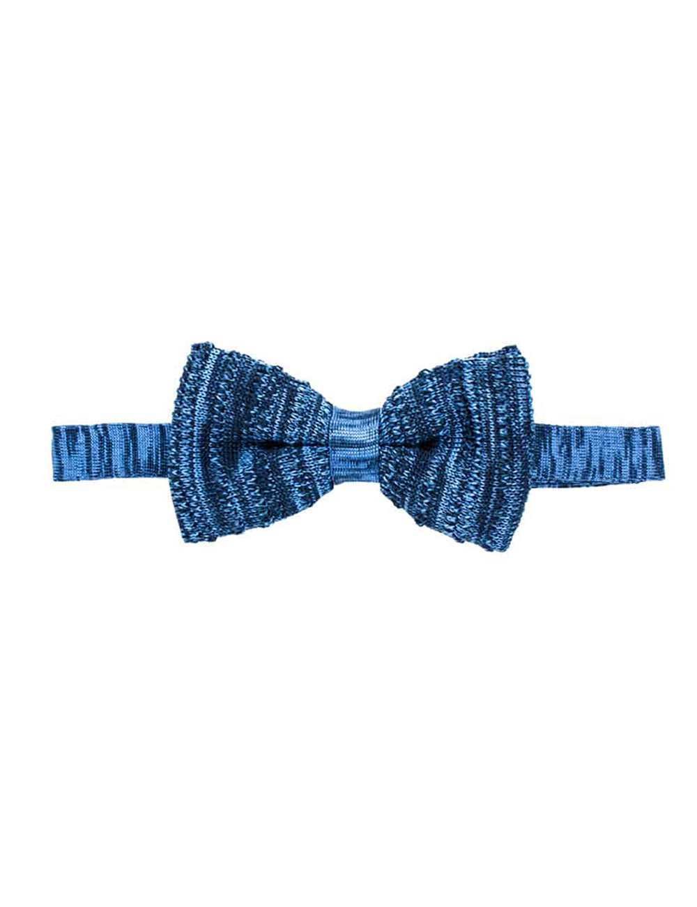 Blue Pattern Knitted Bowtie — The Shirt Bar