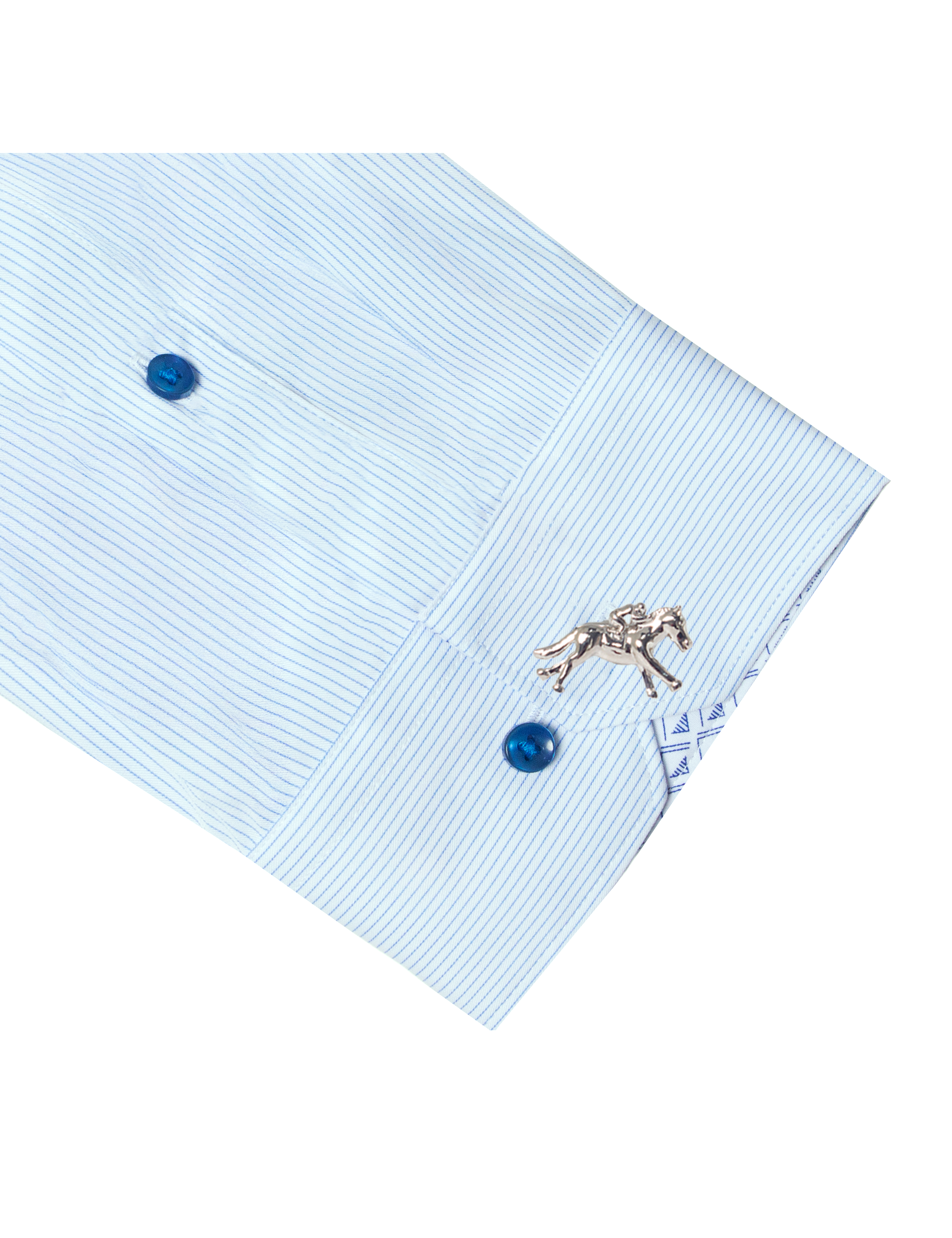 White with Blue Stripes Eco-ol Bamboo Stretch Modern Fit Shirt