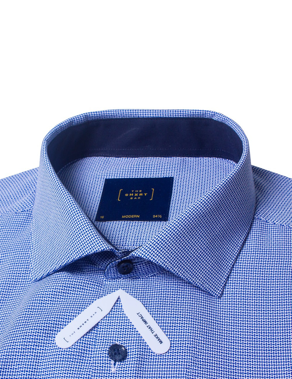 Blue Pattern Modern Fit Shirt