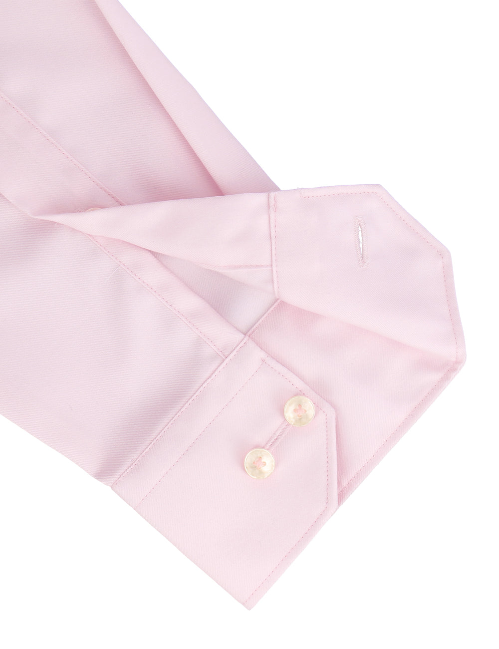 Solid Pink Twill Wrinkle Free 2-Ply Modern Fit Shirt