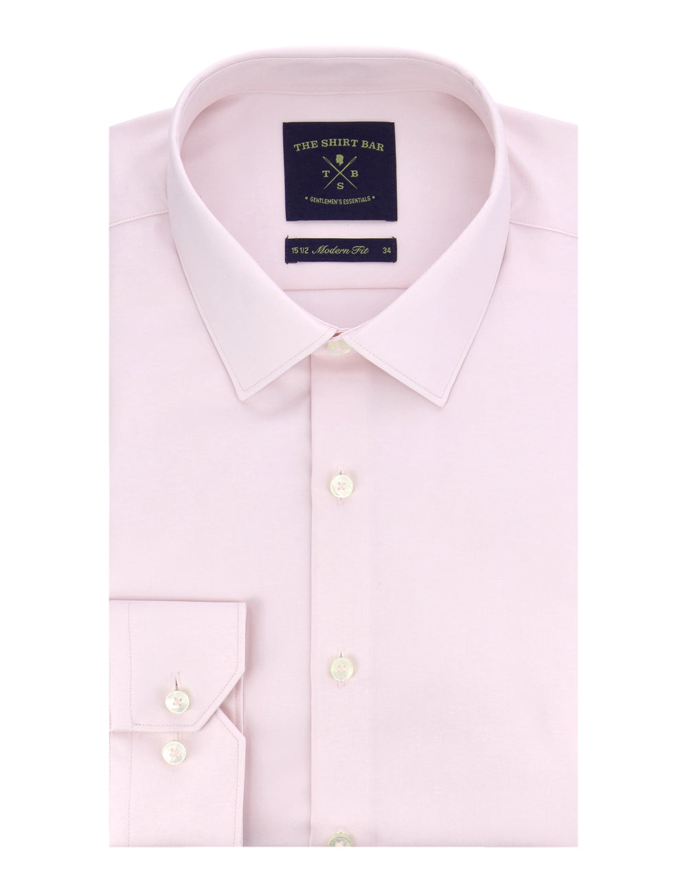 Solid Pink Twill Wrinkle Free 2-Ply Modern Fit Shirt