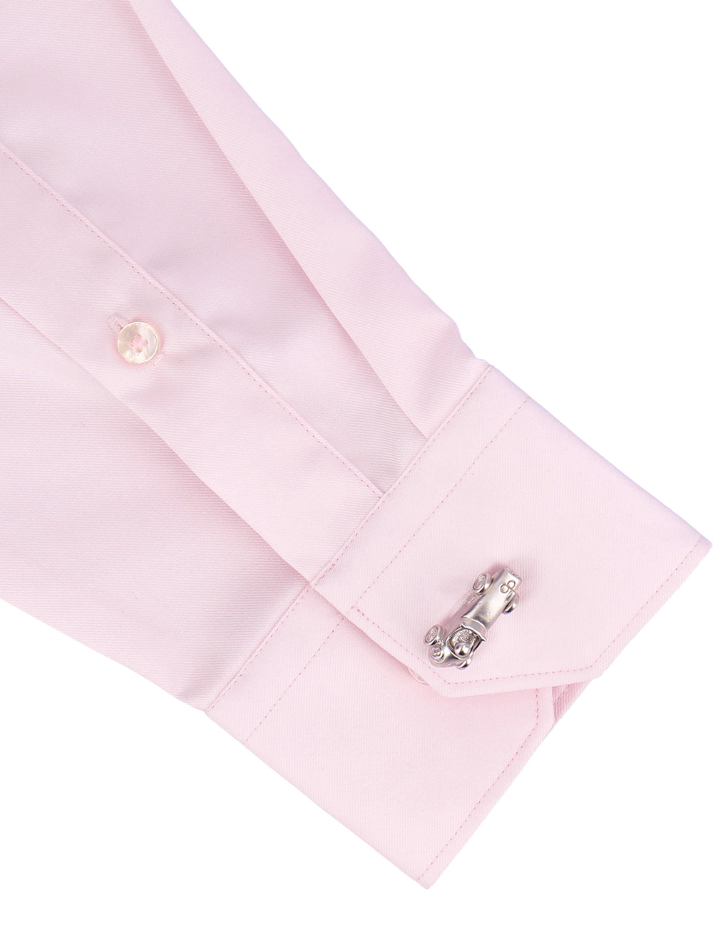 Solid Pink Twill Wrinkle Free 2-Ply Modern Fit Shirt