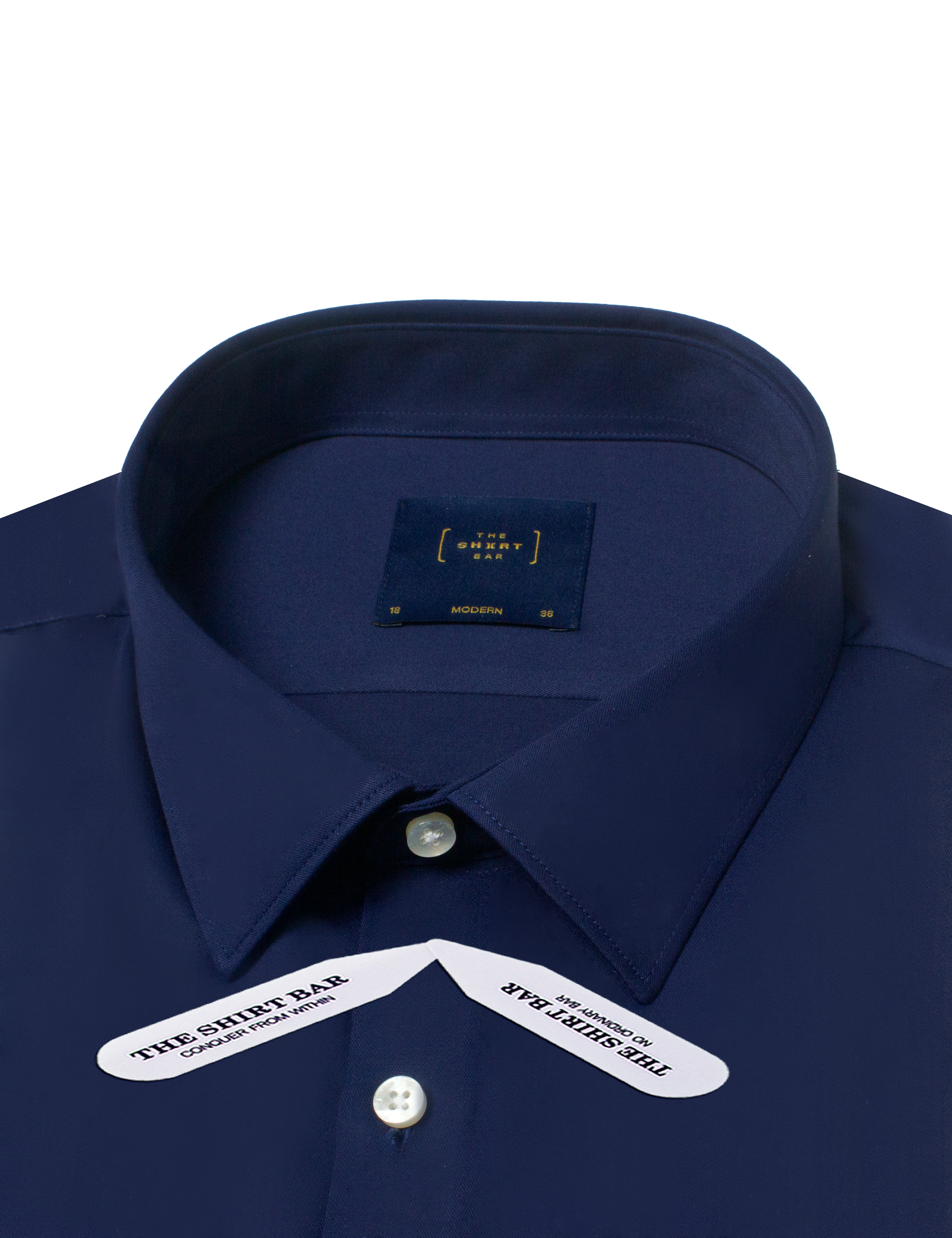 Solid Navy Blue Eco-ol Bamboo Modern Fit Shirt