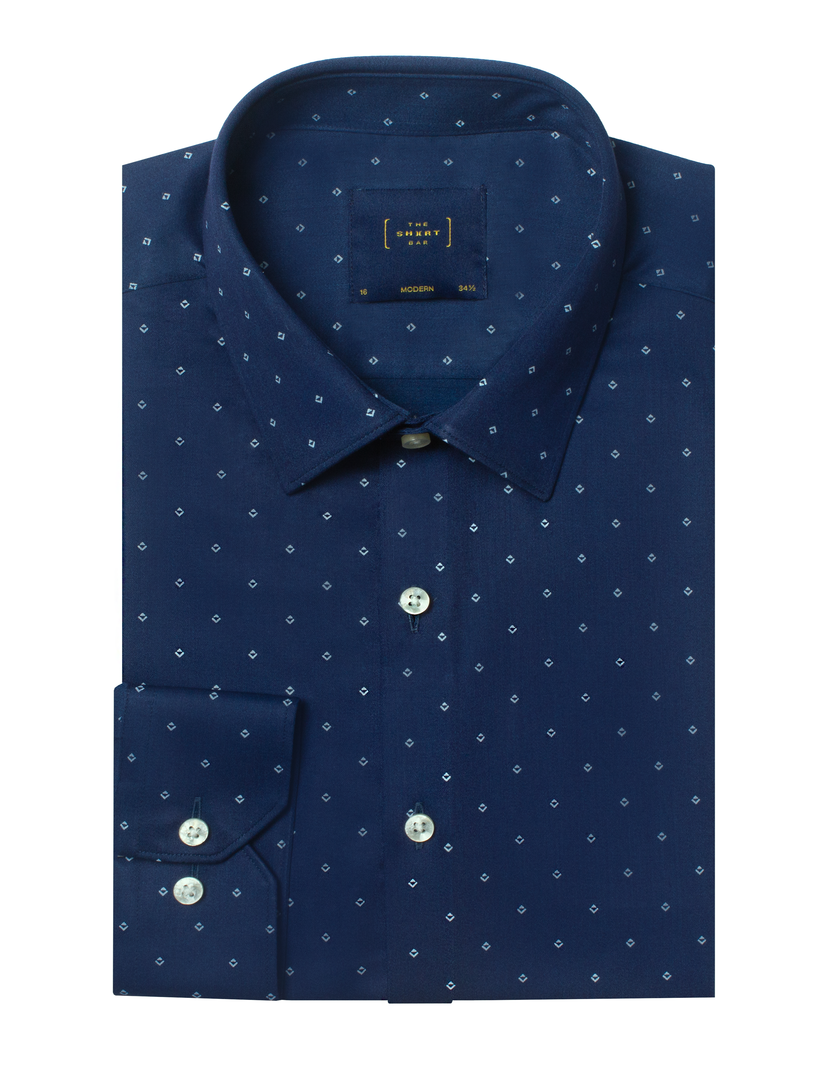 Tiny Diamond Print Eco-ol Bamboo Modern Fit Shirt