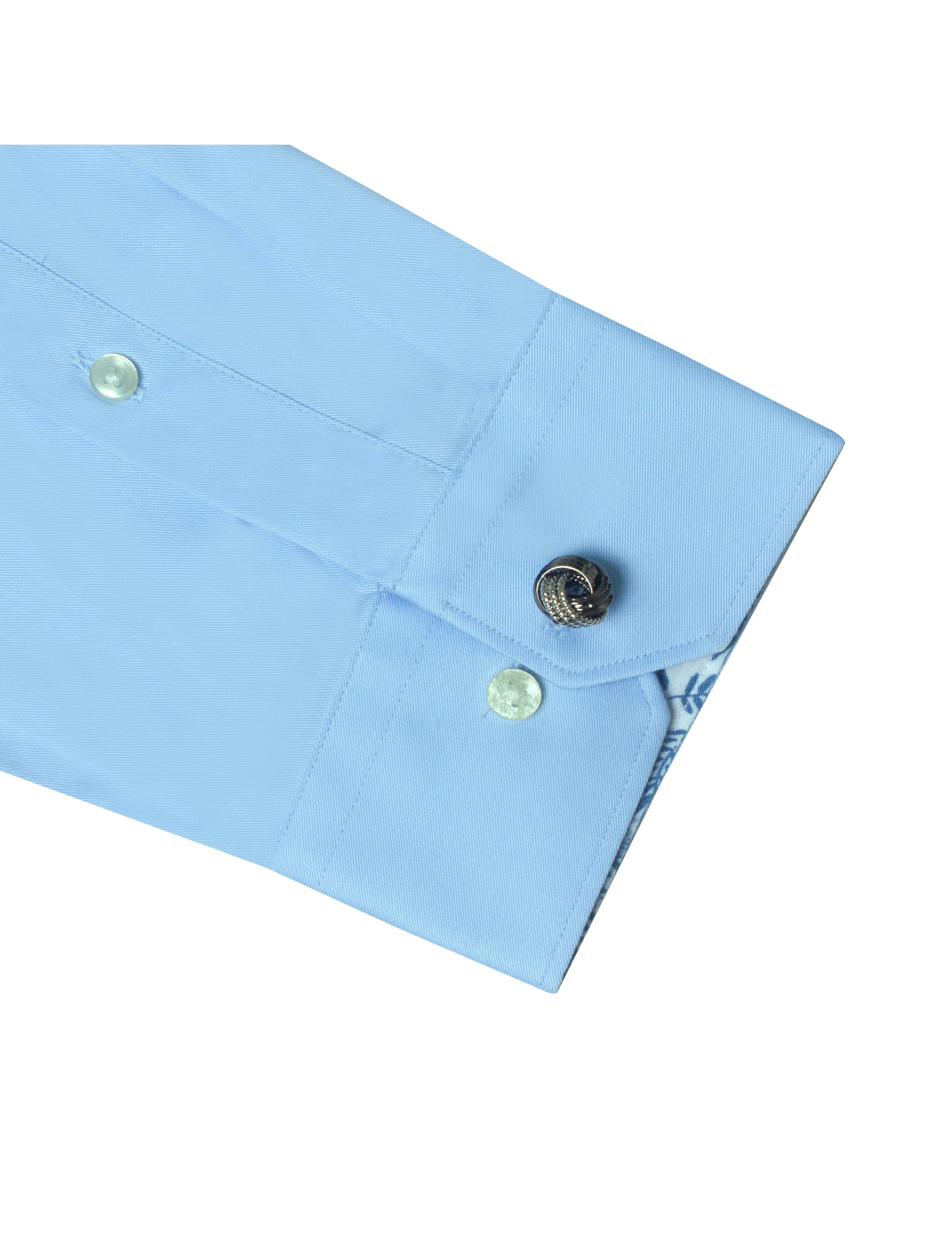 Blue Twill Eco-ol Bamboo Stretch Modern Fit Shirt
