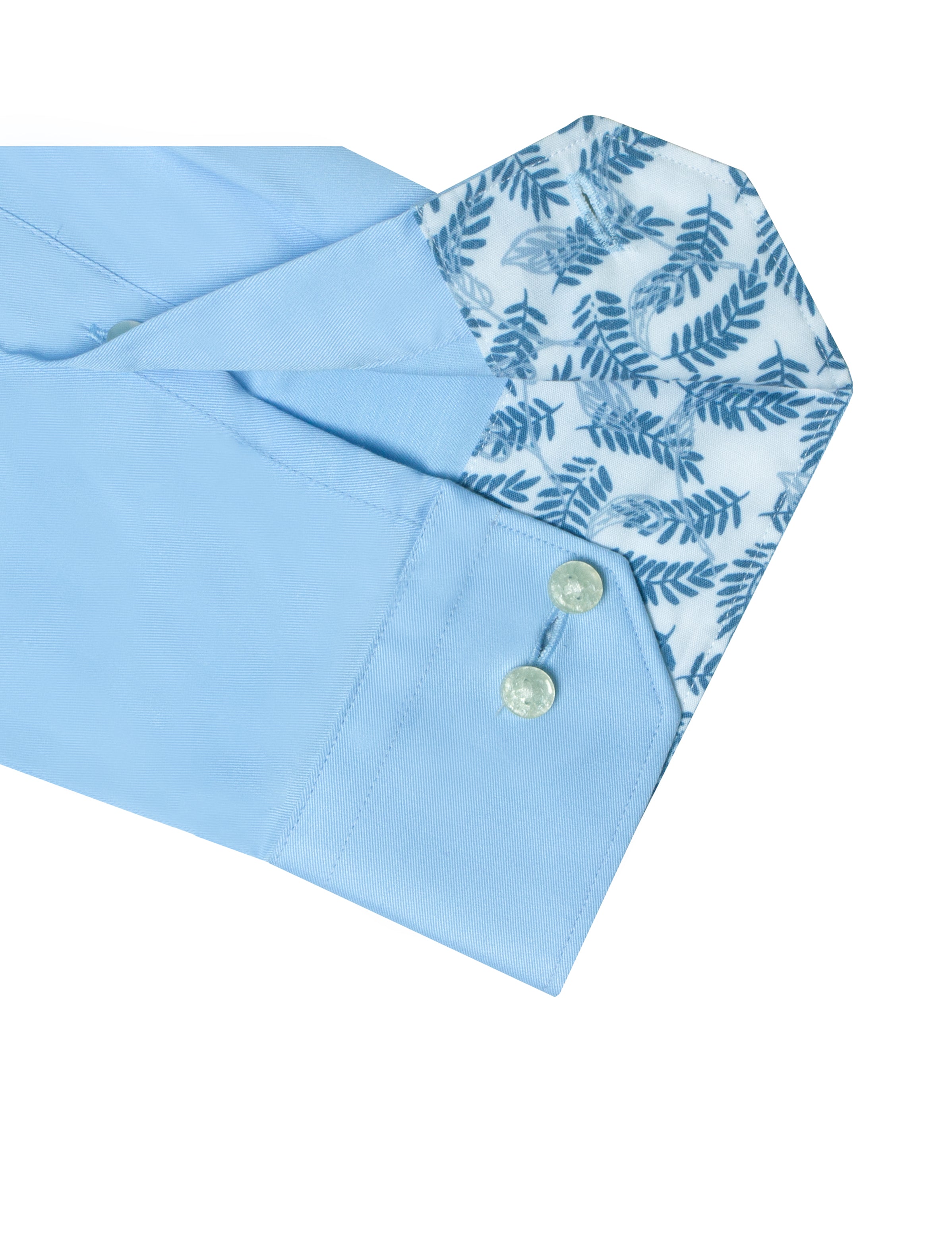 Blue Twill Eco-ol Bamboo Stretch Modern Fit Shirt