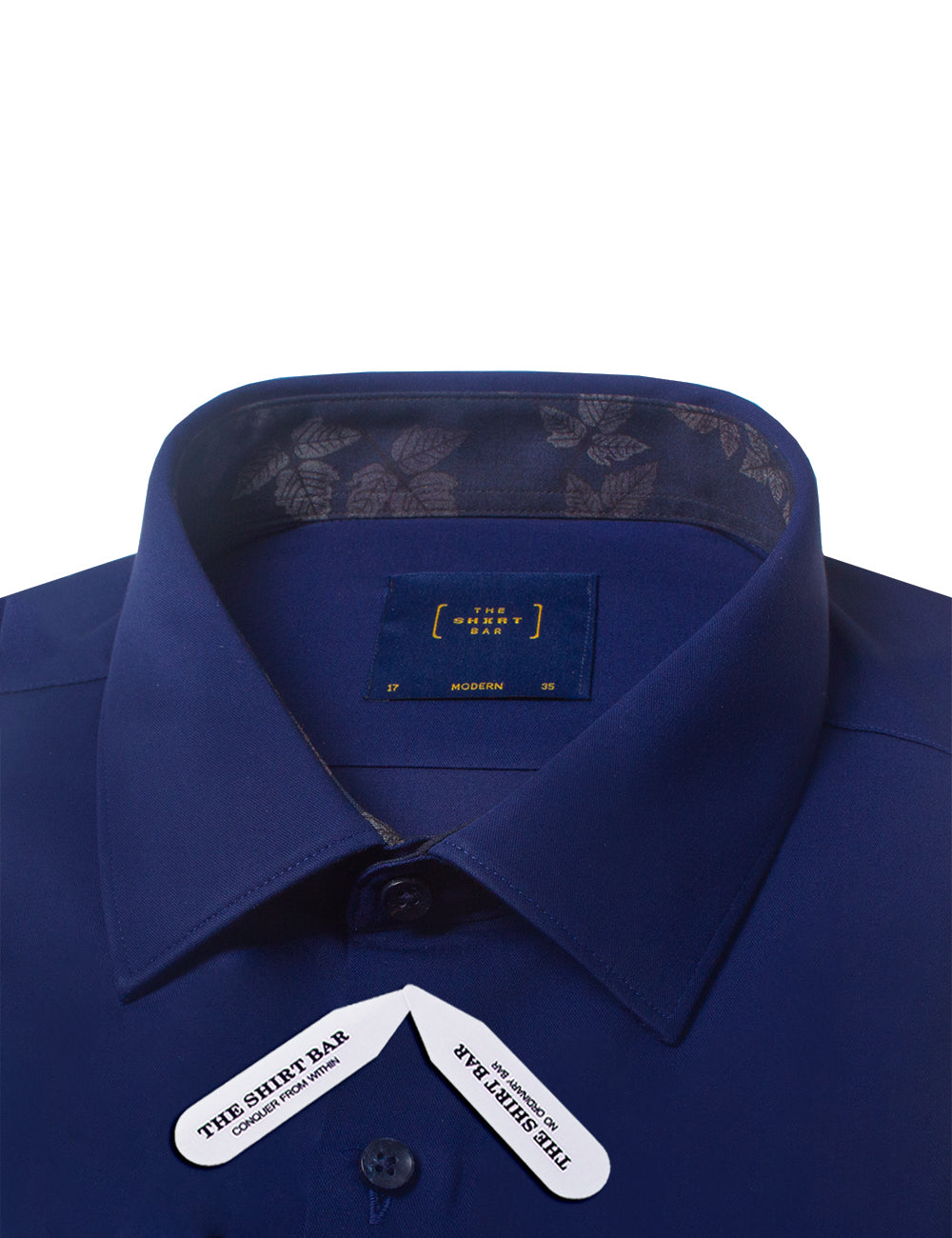 Navy Blue Twill Eco-ol Bamboo Stretch Modern Fit Shirt