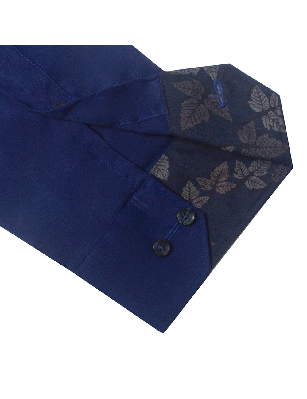 Navy Blue Twill Eco-ol Bamboo Stretch Modern Fit Shirt