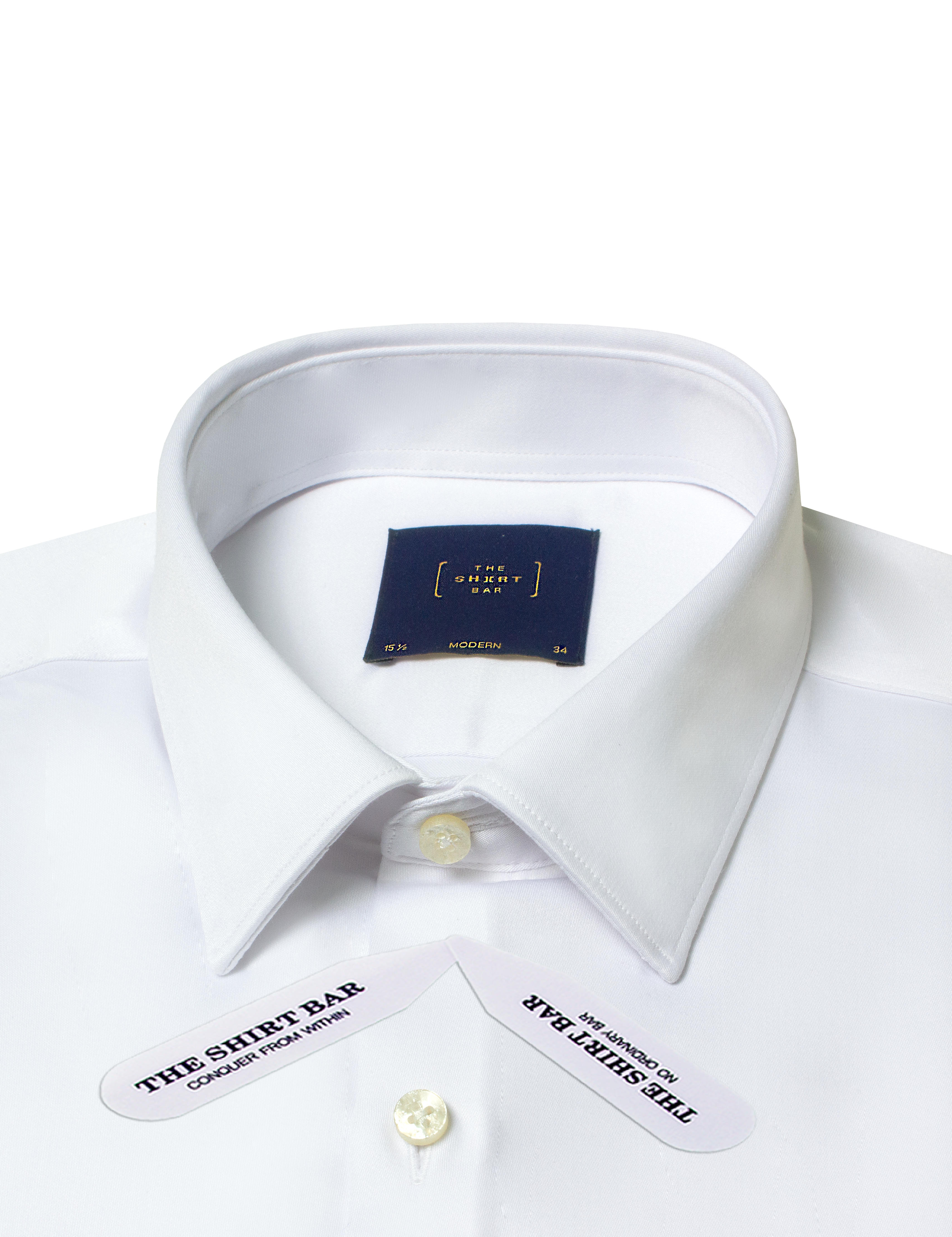 Solid White Eco-ol Bamboo Modern Fit Shirt — The Shirt Bar