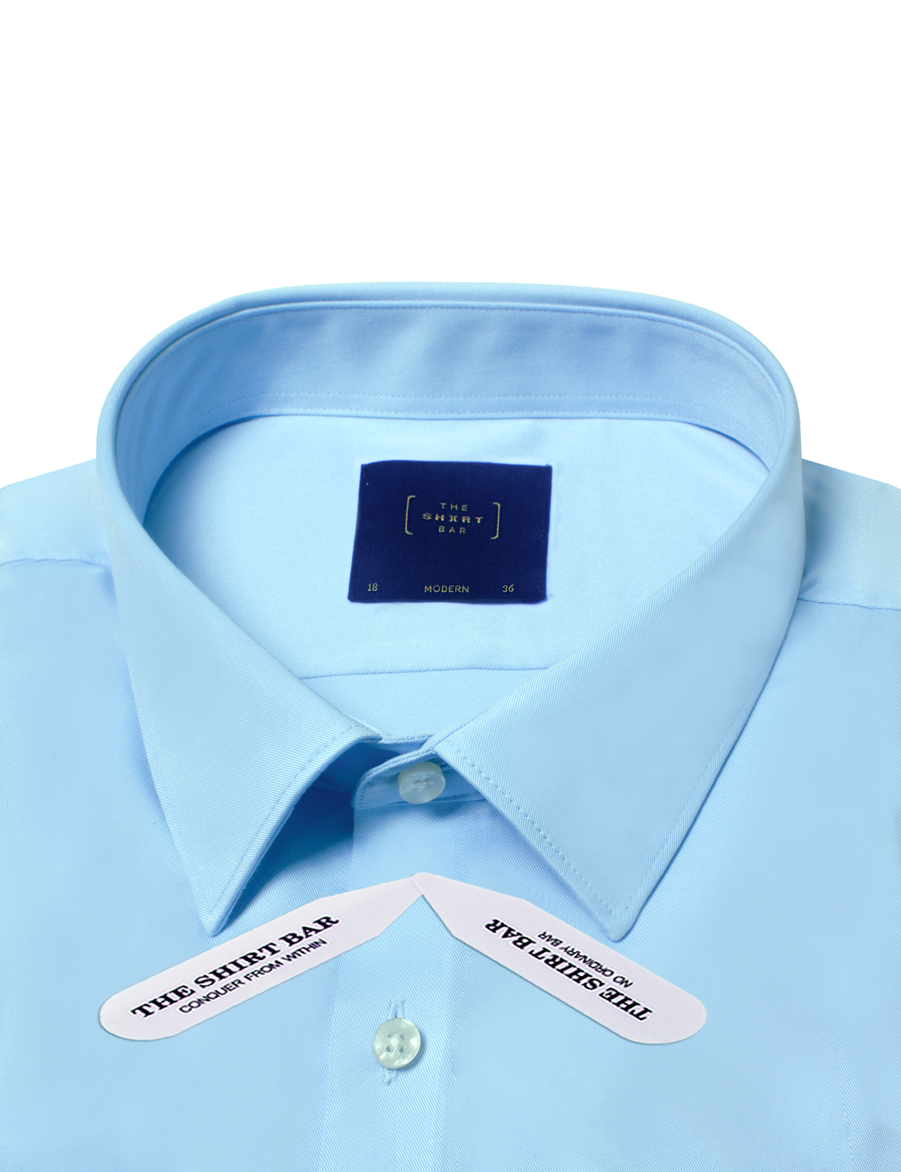 Solid Blue Eco-ol Bamboo Modern Fit Shirt