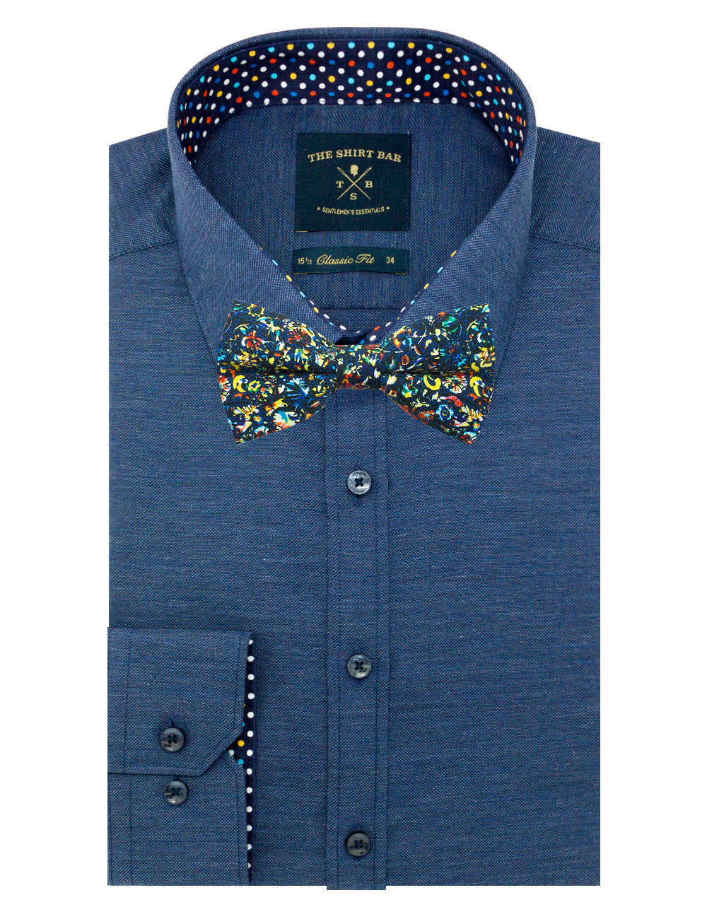 Multi Coloured Floral Print Bowtie