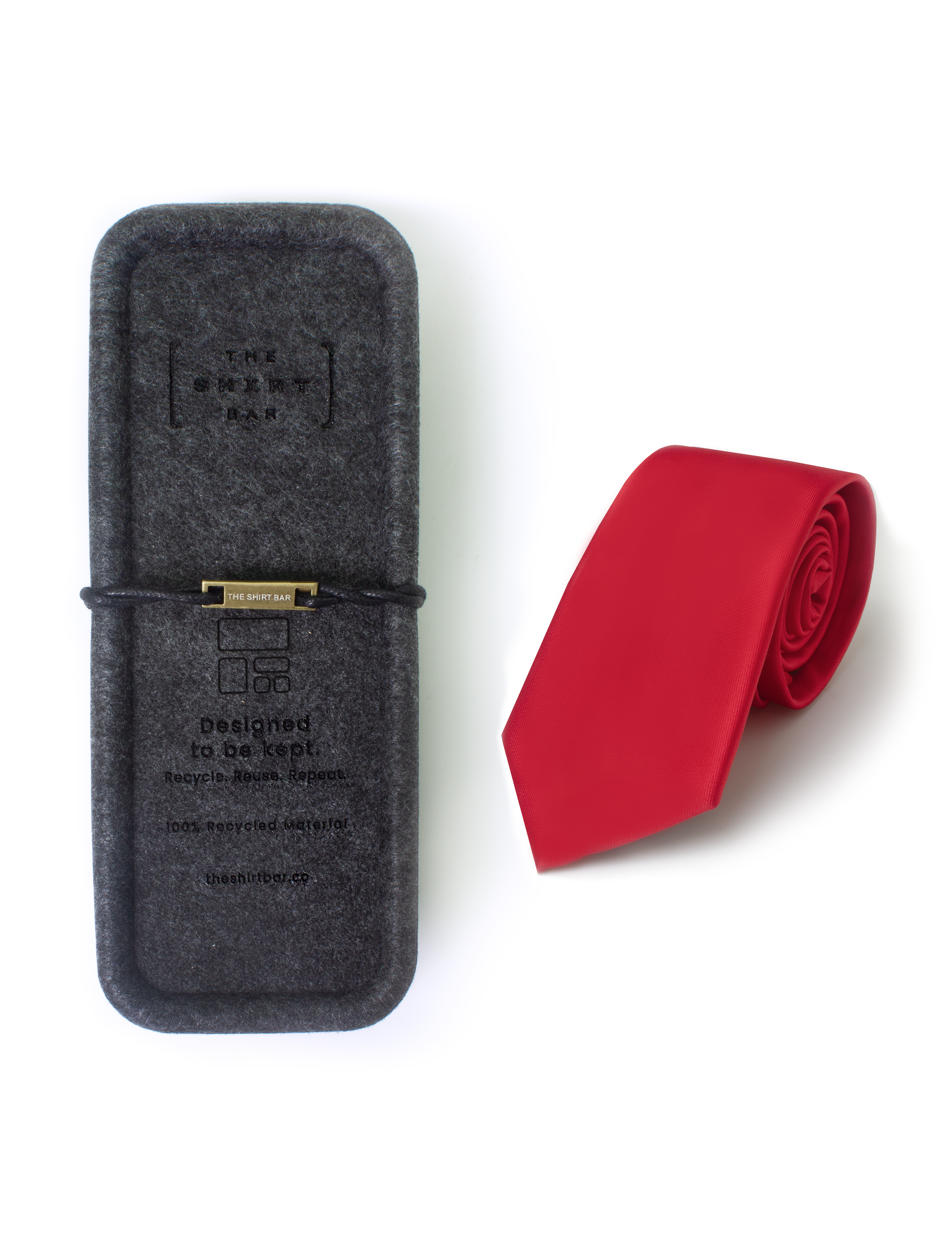 Solid Carmine Red Spill Resist Woven Necktie