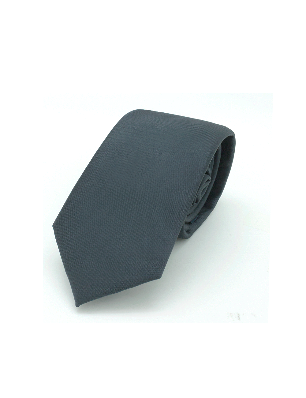 Solid Ash Black Spill Resist Woven Necktie